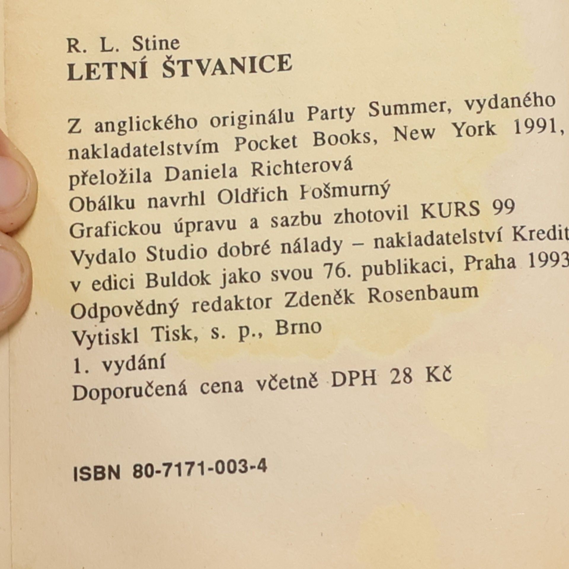 R. L. Stine Stopy hrůzy 26. Letní štvanice