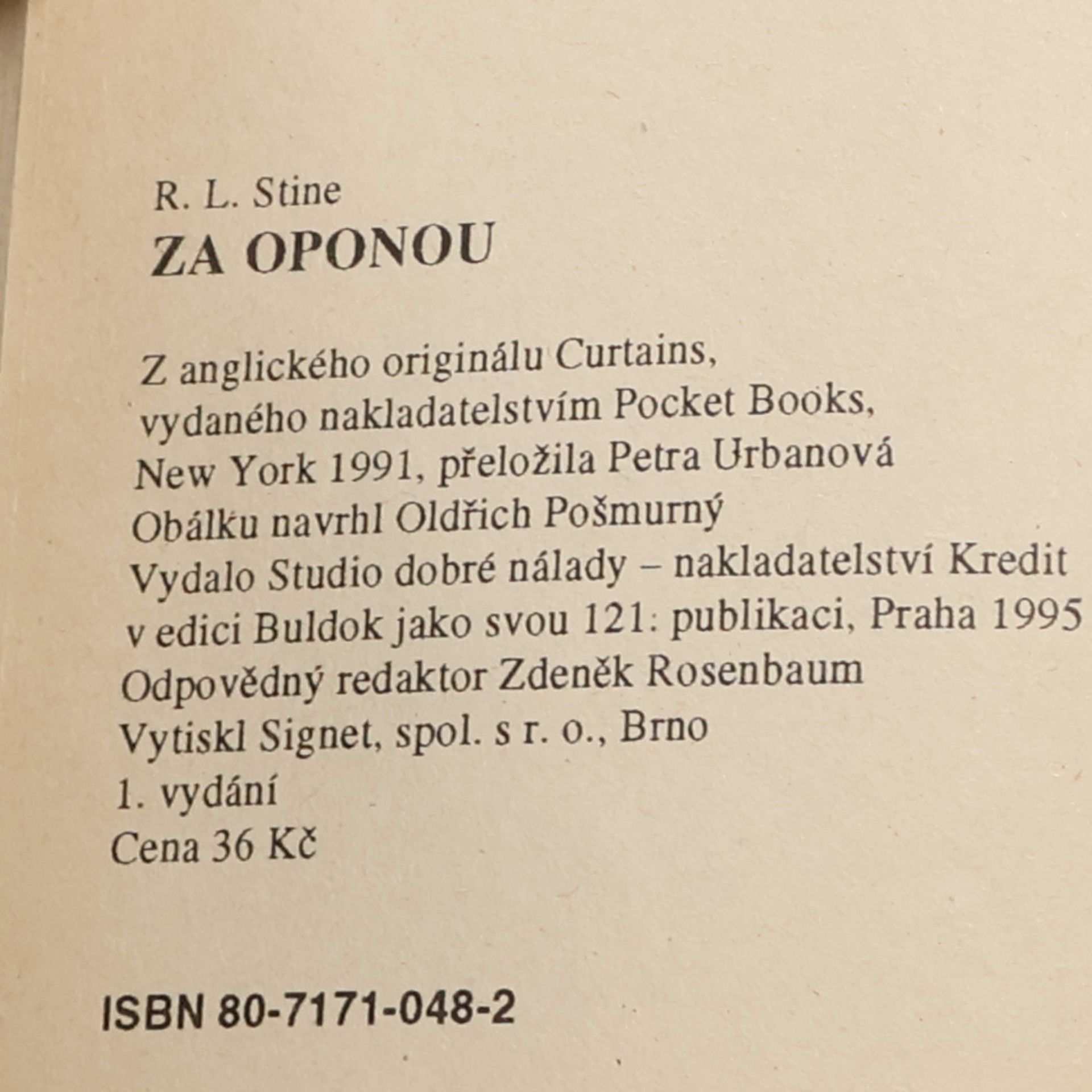 R. L. Stine Stopy hrůzy 50: Za oponou