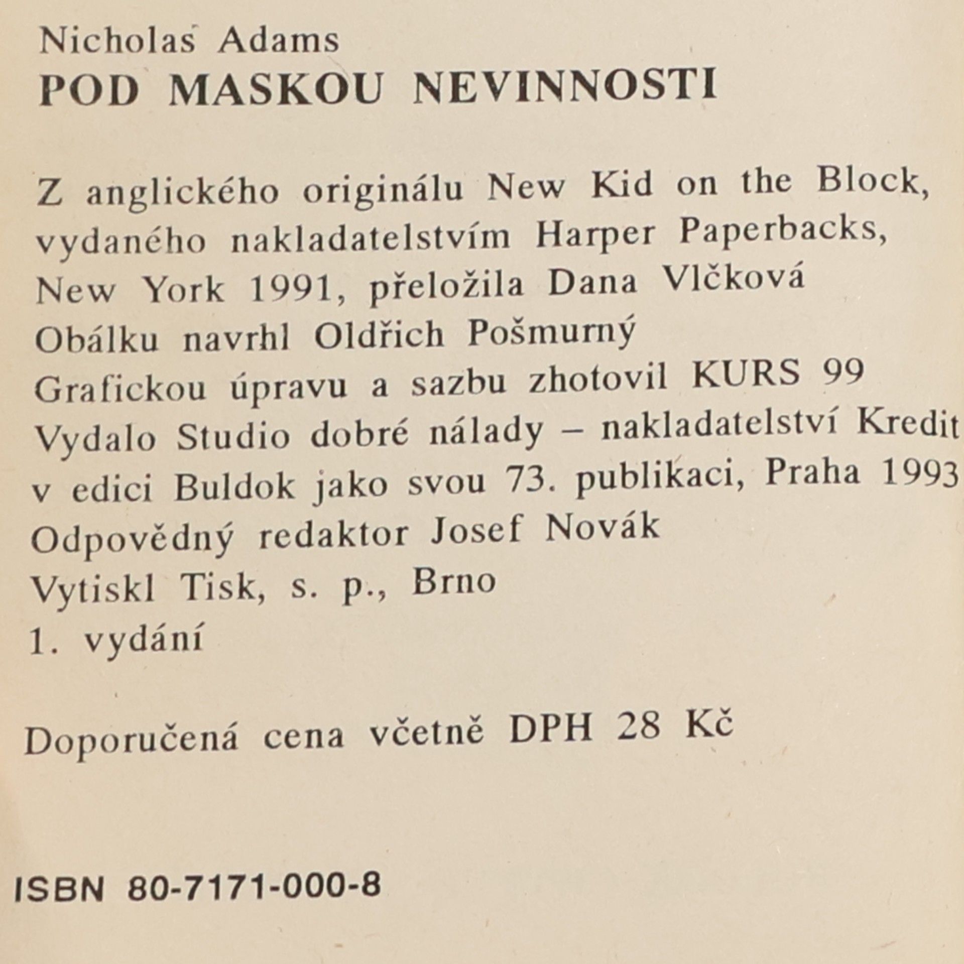 Nicholas Adams Stopy hrůzy 25. Pod maskou nevinnosti
