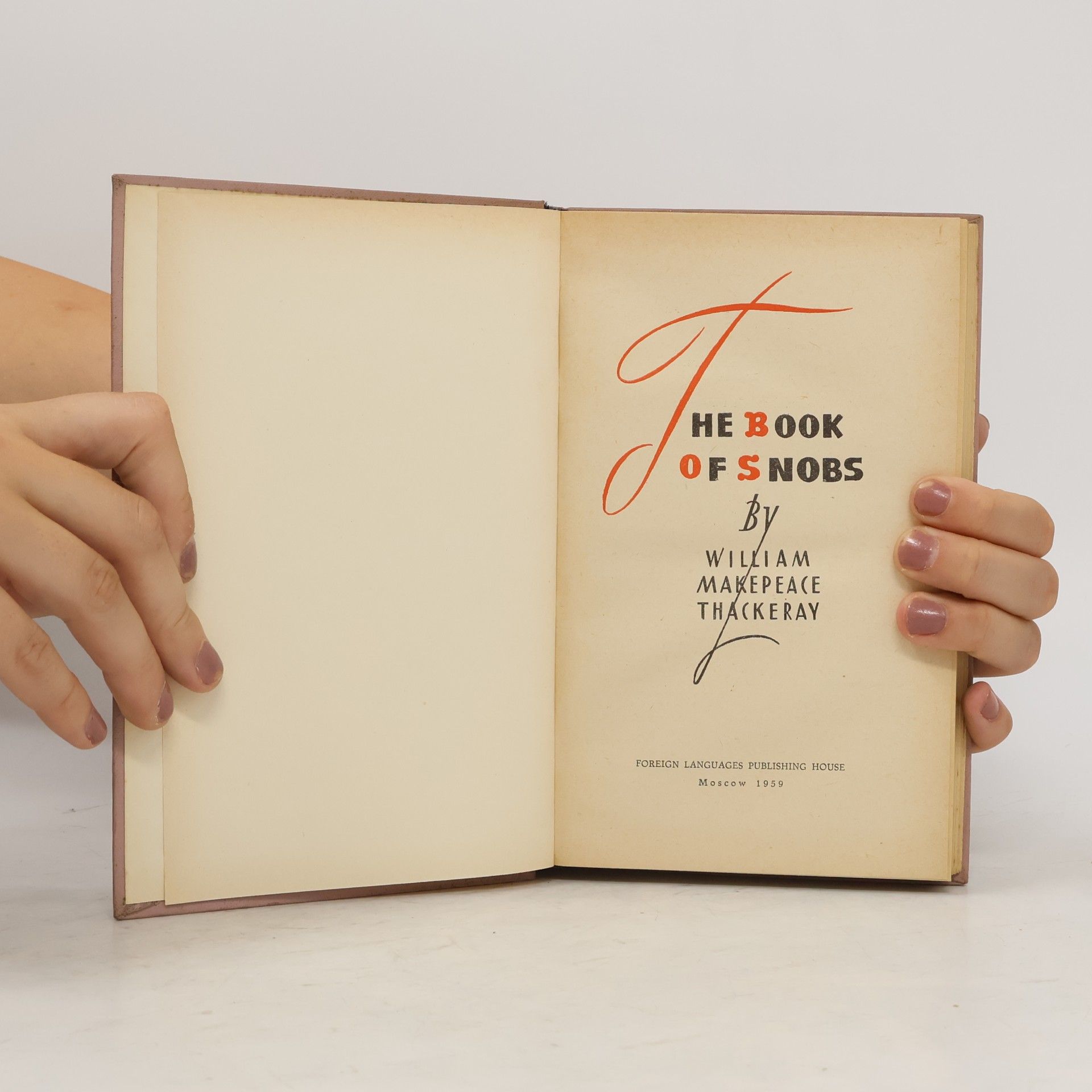 William Makepeace Thackeray The Book of Snobs