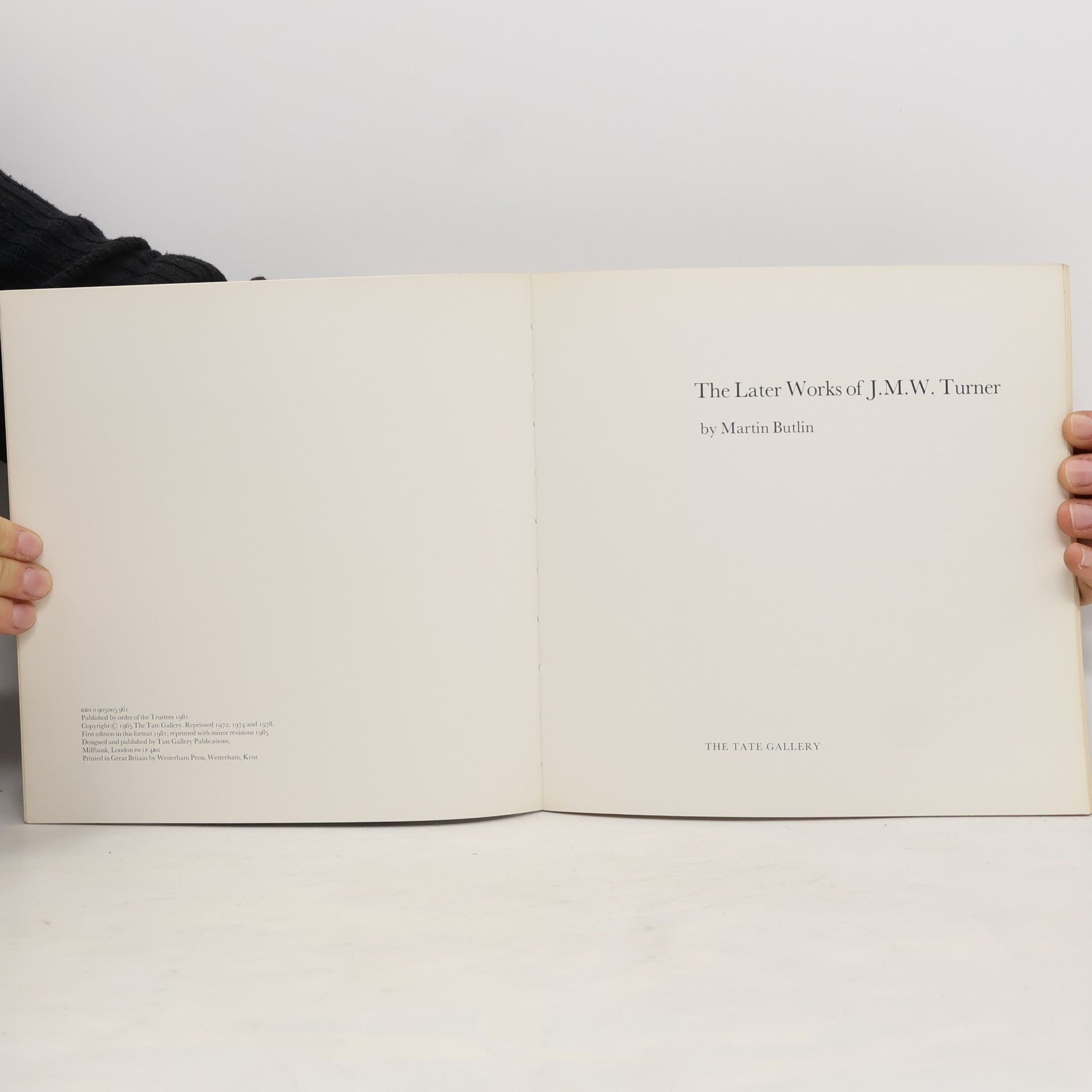 Martin Butlin Tate Gallery Colour Book Series: The Later Works of J. M. W. Turner
