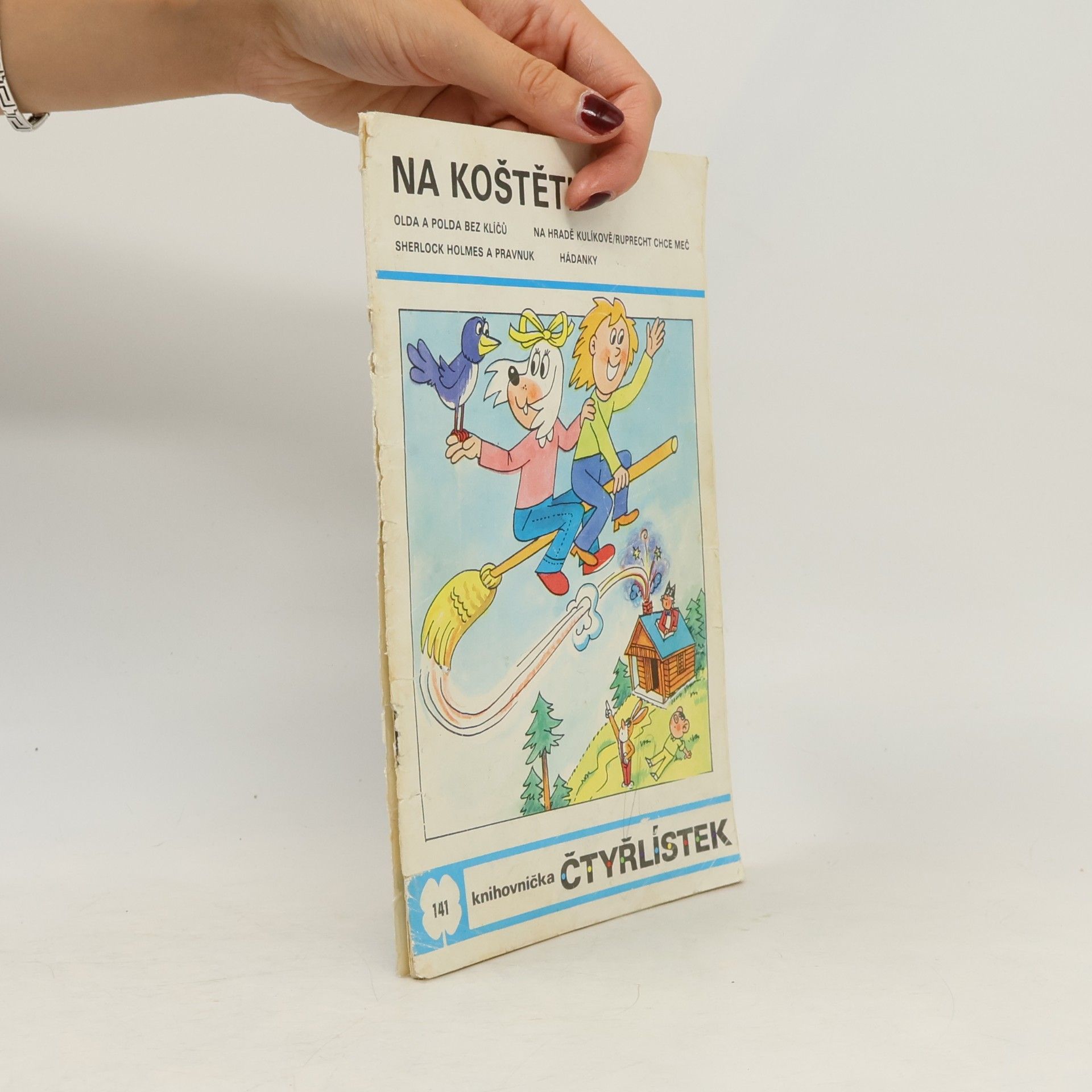 Jaroslav Němeček Čtyřlístek 141. Na koštěti