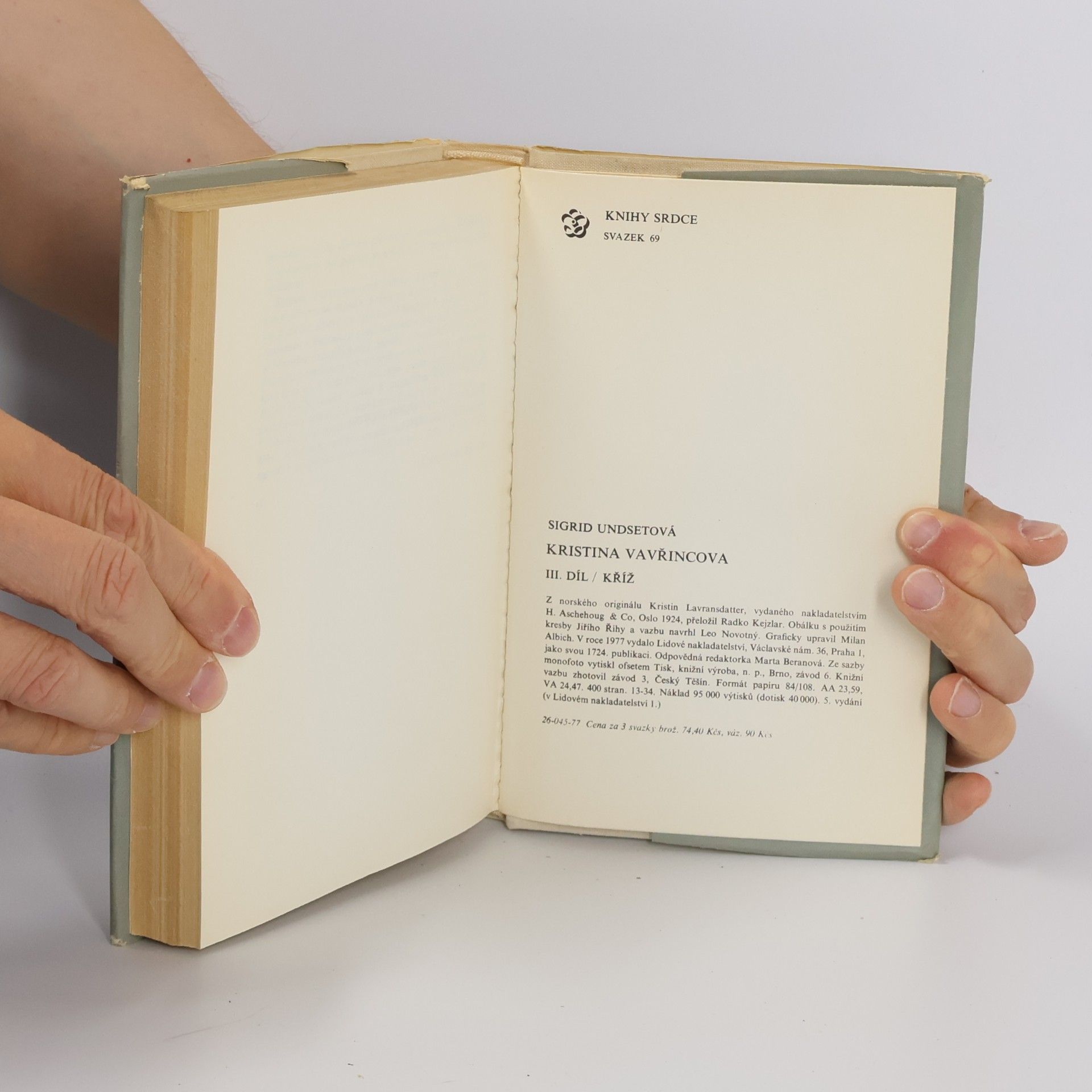 Sigrid Undset Kristina Vavřincová III. Kříž