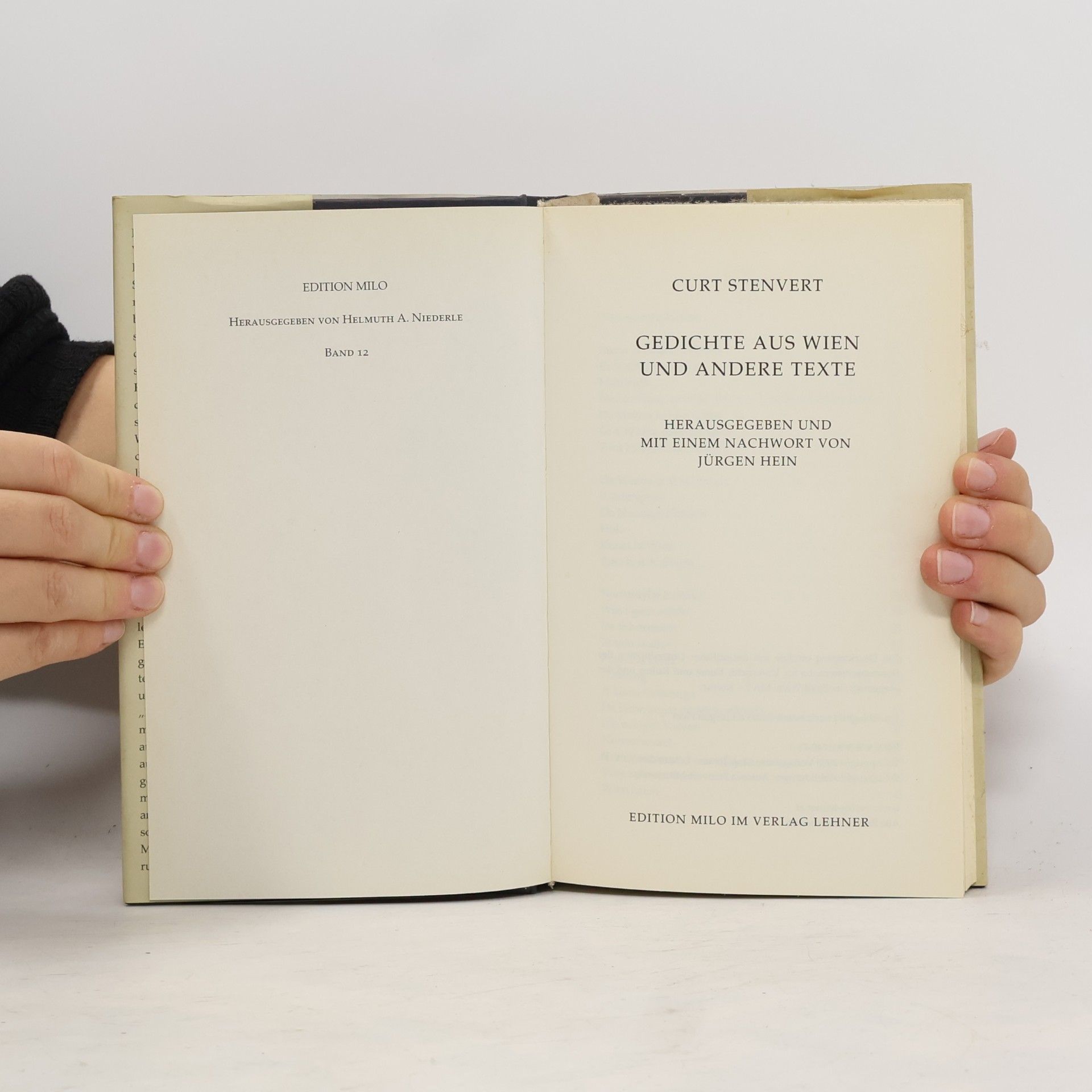 Curt Stenvert Wien und die Wiener: und andere Texte