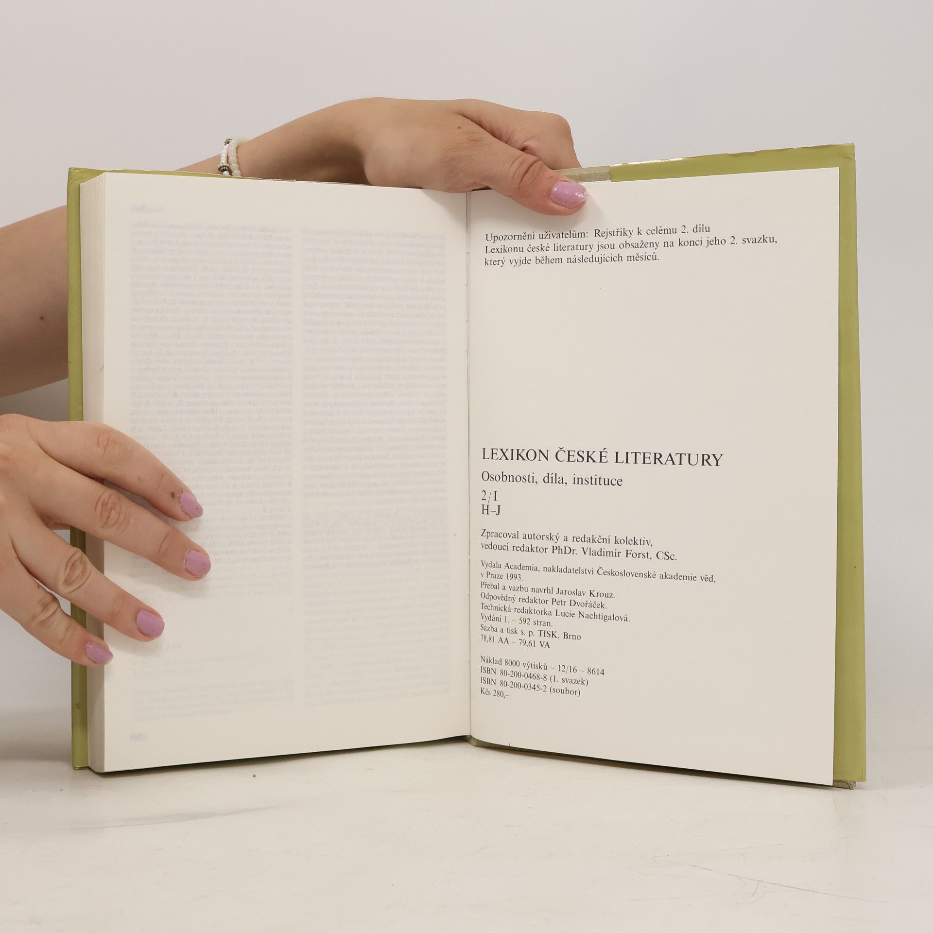 Jiří Opelík Lexikon české literatury. Osobnosti, díla, instituce. 2/I H-J