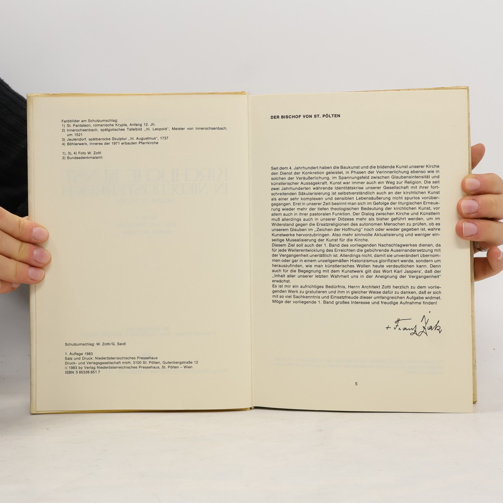 Wilhelm Zotti Kirchliche Kunst in Niederösterreich. Band 1: Pfarr- und Filialkirchen nördlilch der Donau