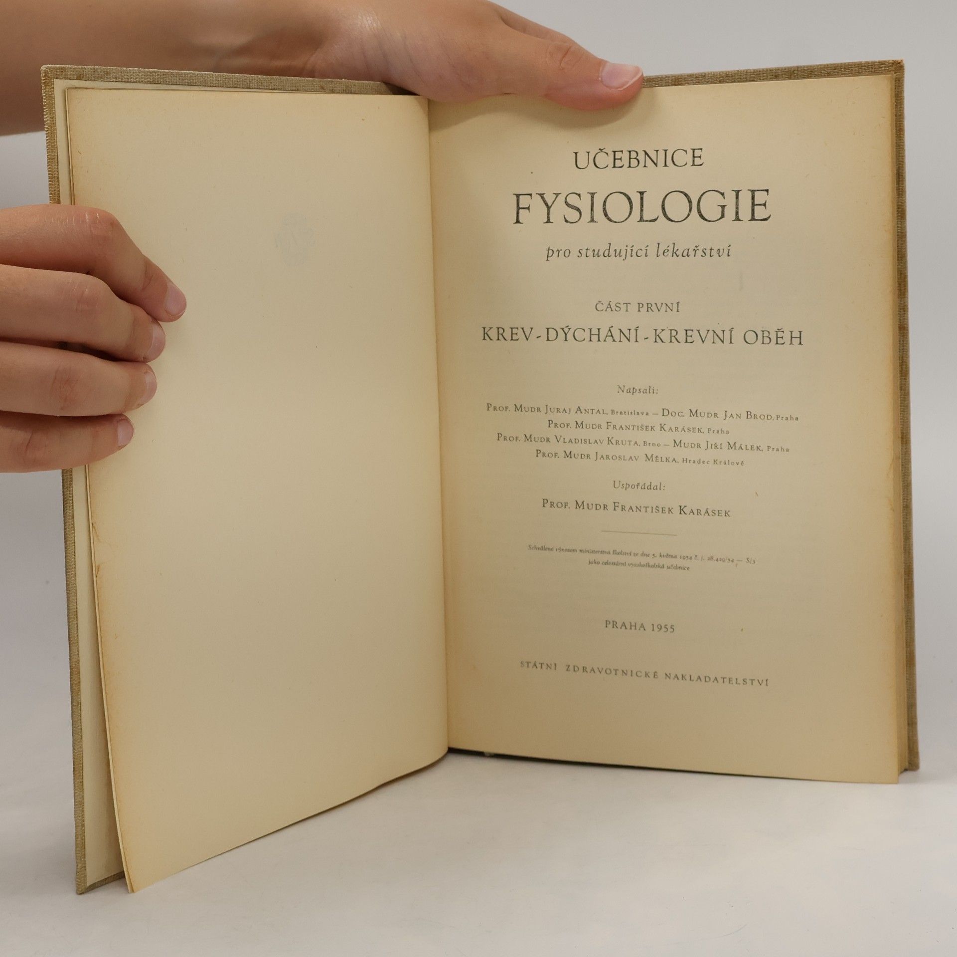 František Karásek Učebnice fysiologie pro studující lékařství I.