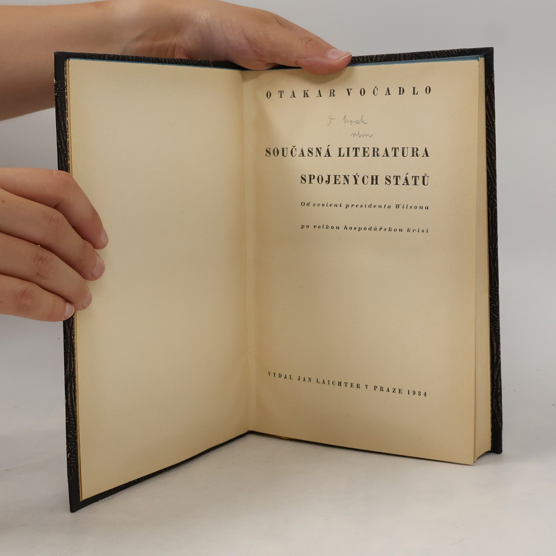 Otakar Vočadlo Současná literatura Spojených států