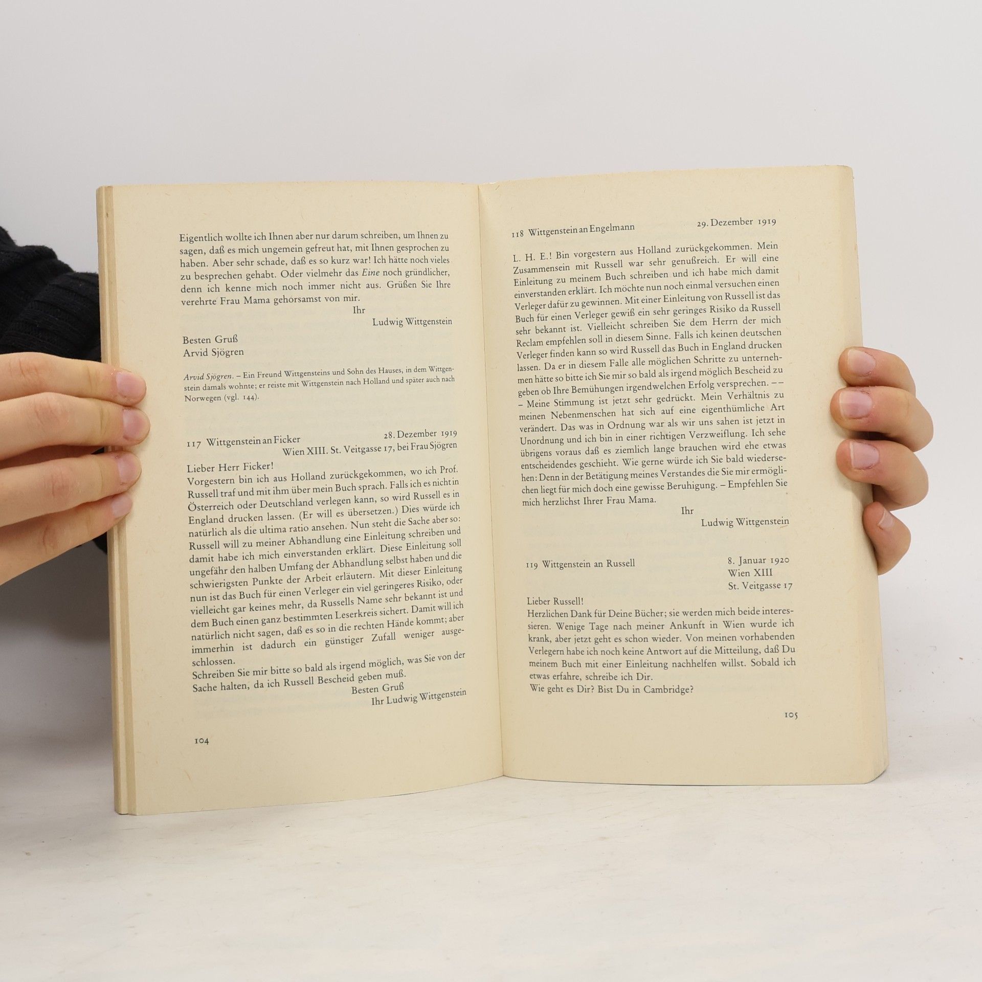 Ludwig Wittgenstein Ludwig Wittgenstein, Briefwechsel mit B. Russell, G. E. Moore, J. M. Keynes, F. P. Ramsey, W. Eccles, P. Engelmann und L. von Ficker