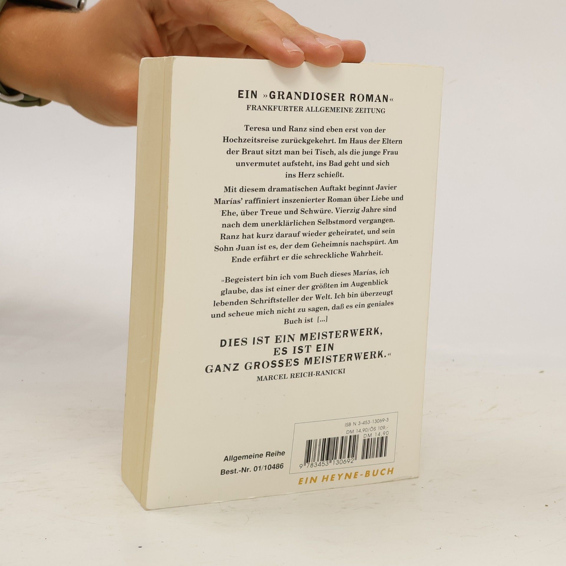 Javier Marías Mein Herz so Weiss