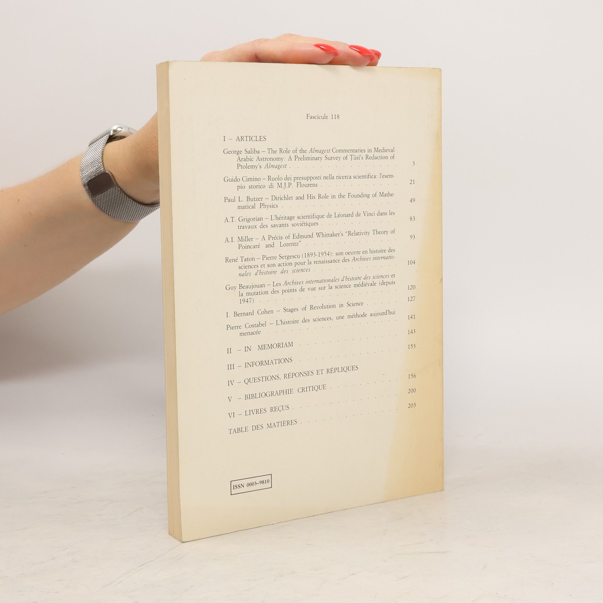 Autorenkollektiv Archives internationales d'histoire des sciences