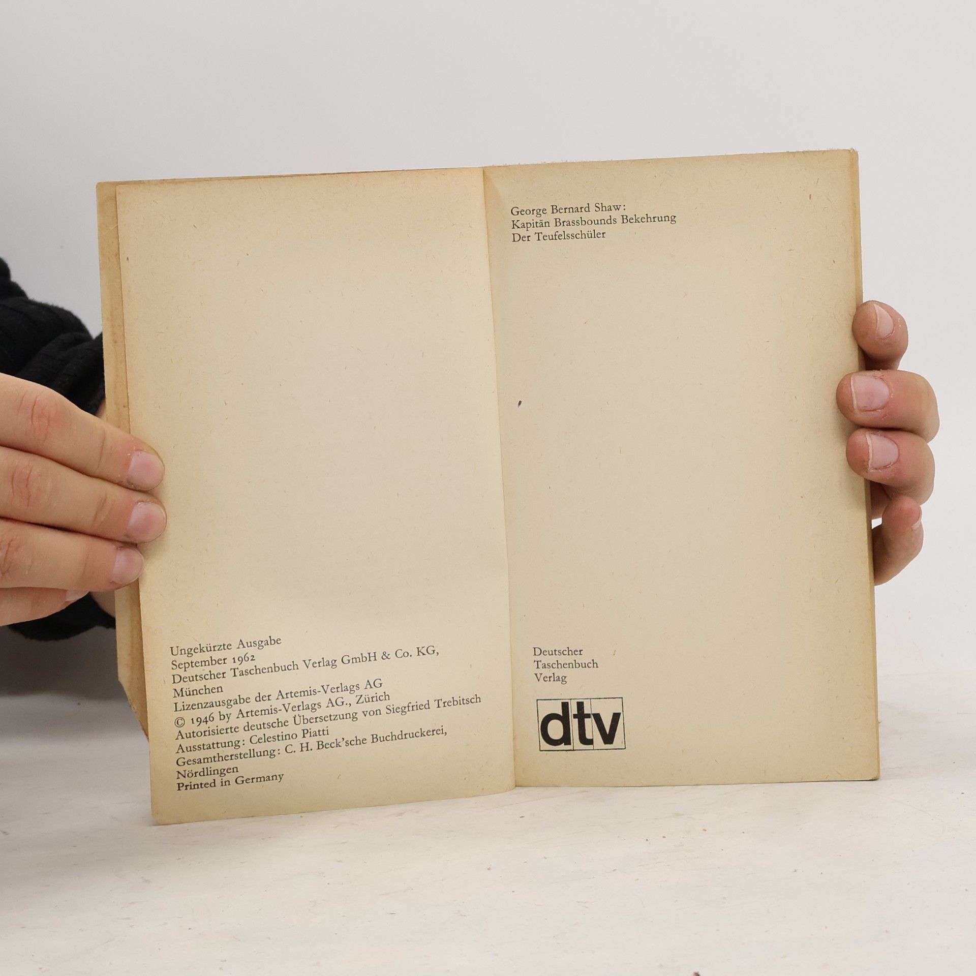 G. B. Shaw Käpitan Brassbounds Bekehring Der Teufelsschüler