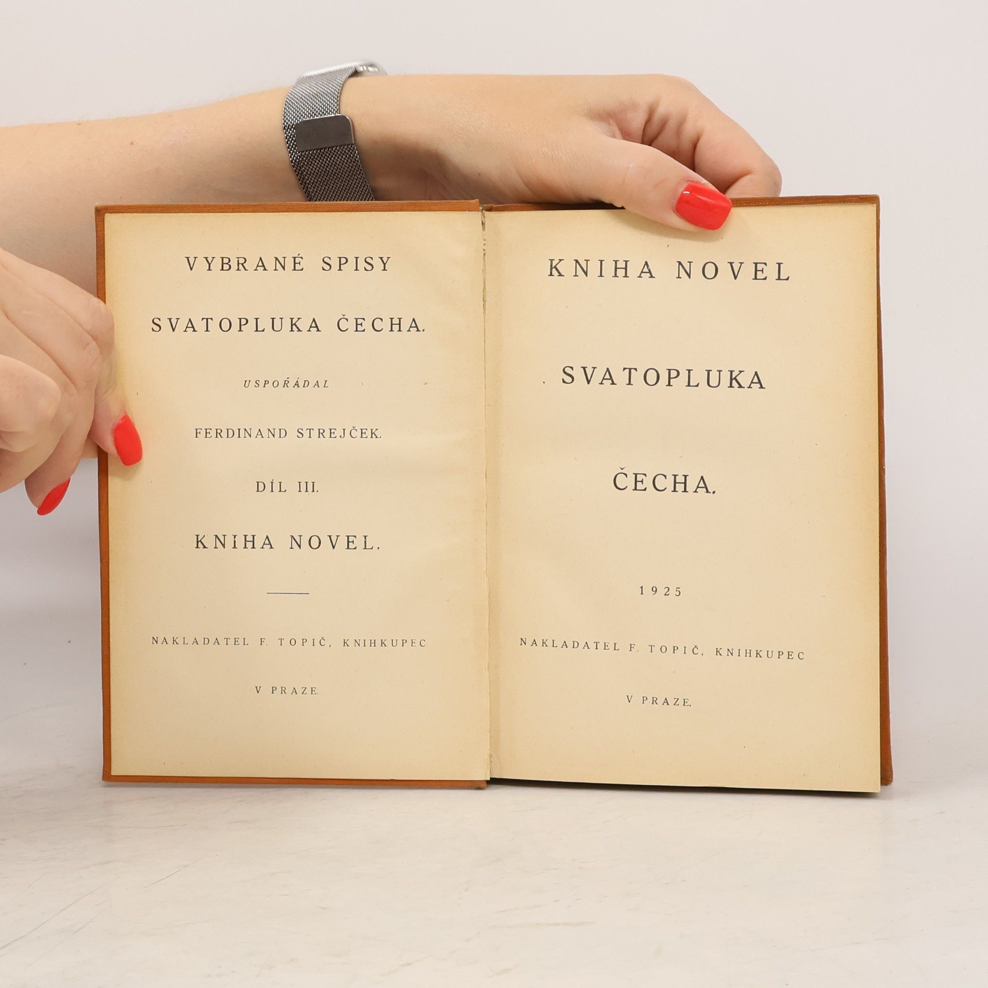 Svatopluk Čech Kniha novel. Vybrané spisy Sv. Čecha. díl III.