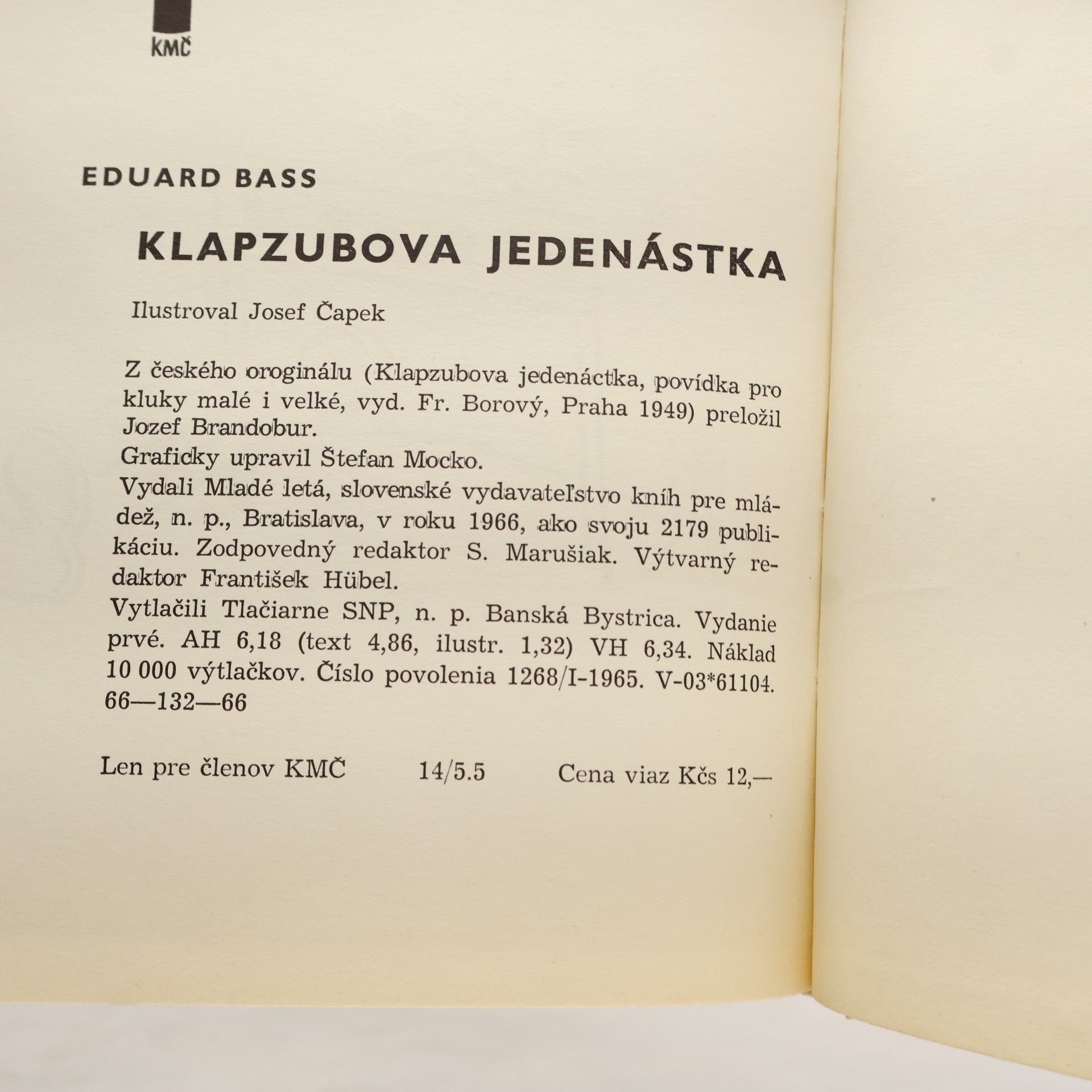 Eduard Bass Klapzubova jedenástka