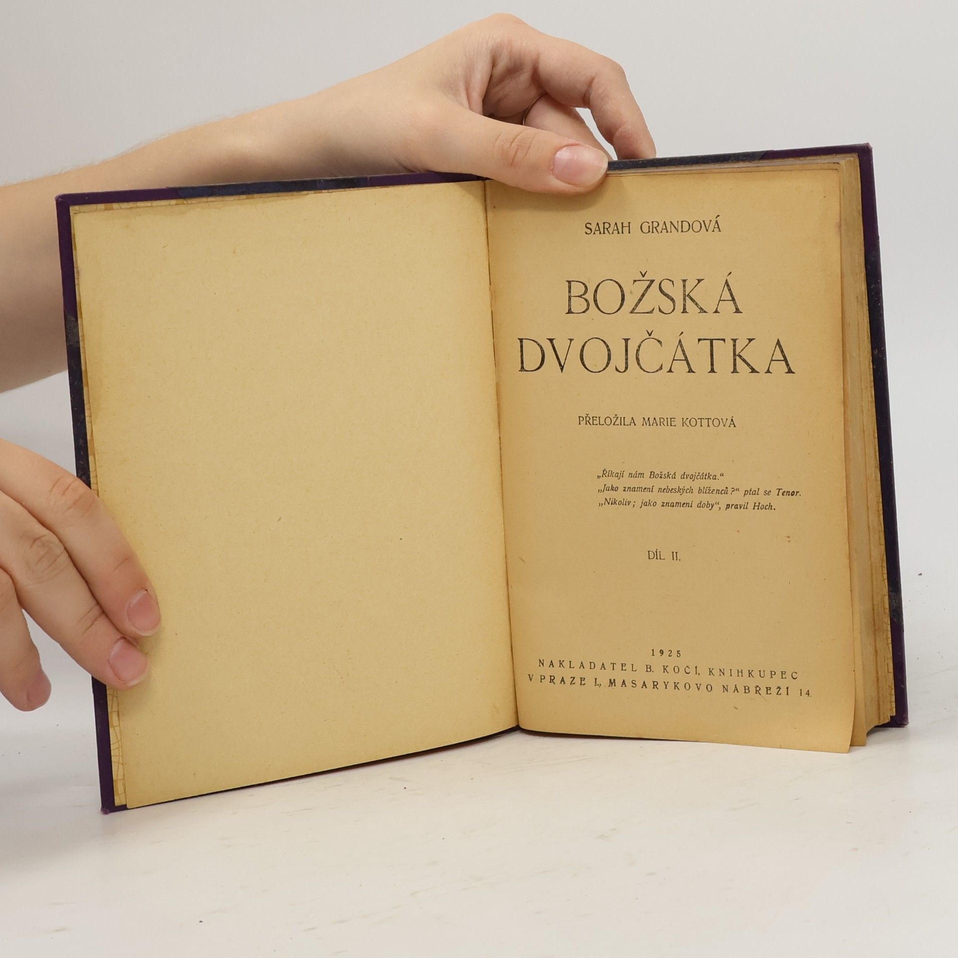 Sarah Grand Božská dvojčátka II.