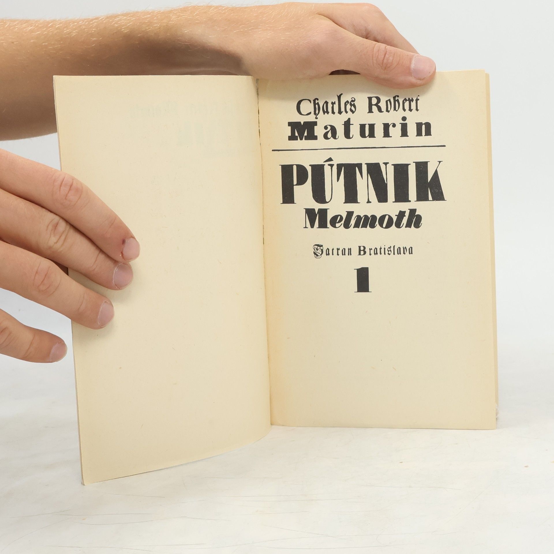 Charles Robert Maturin Pútnik Melmoth 1