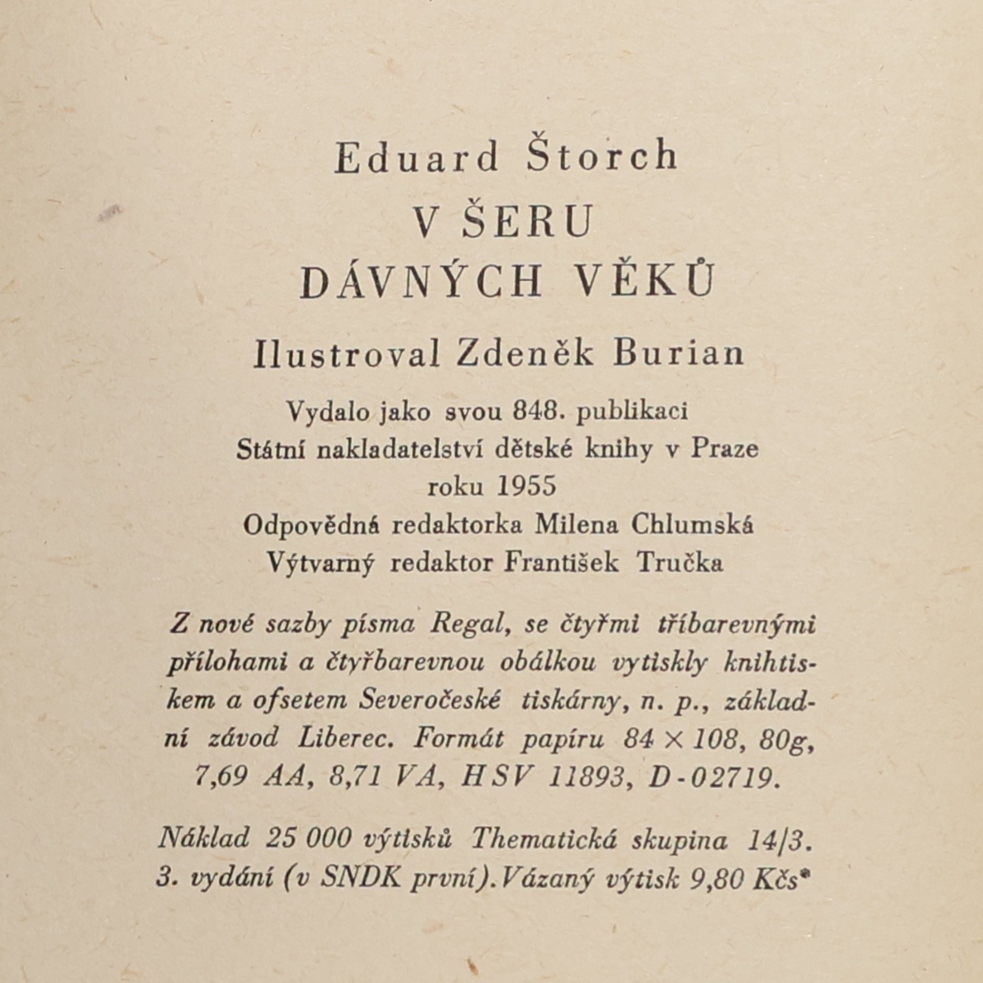 Zdeněk Burian V šeru dávných věků