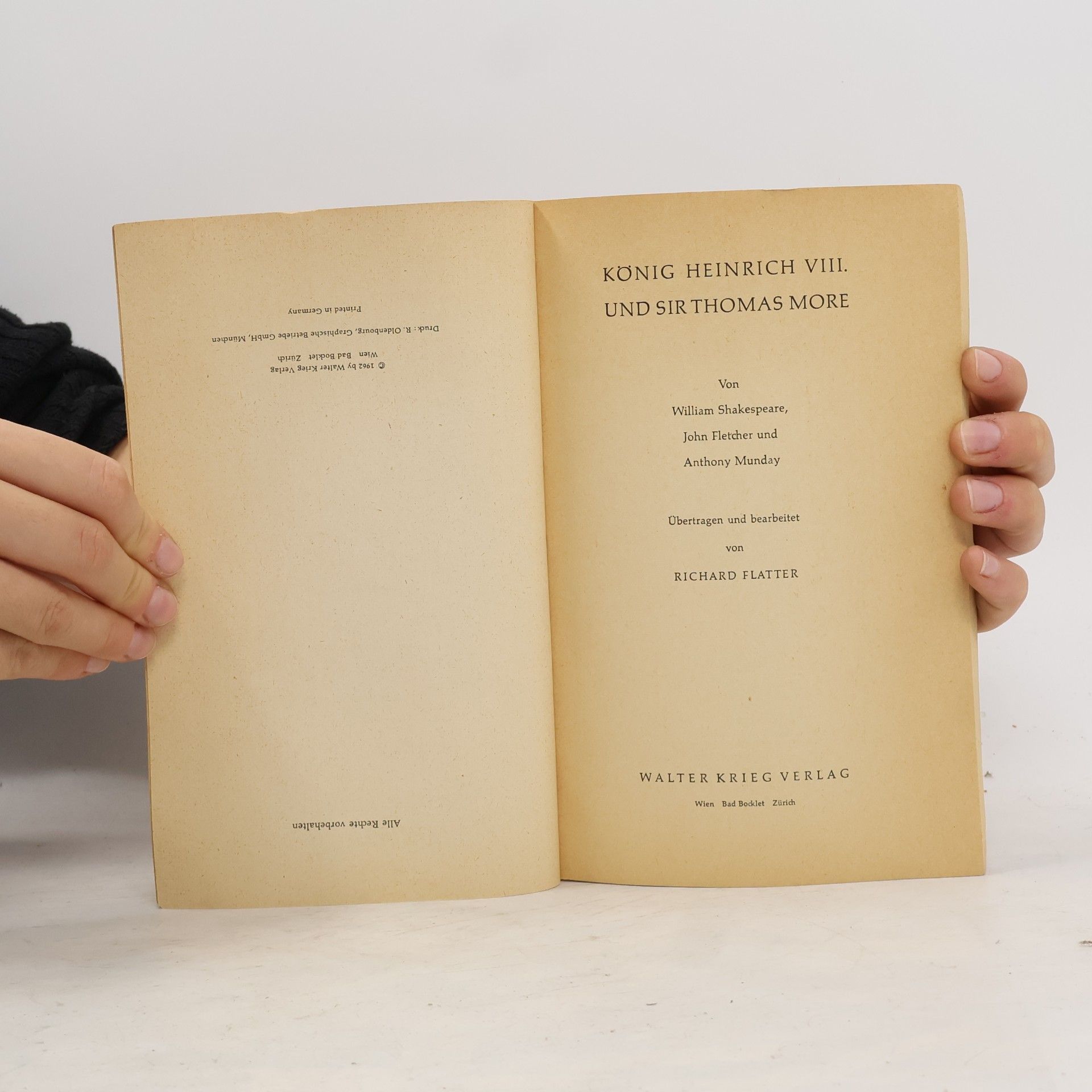 William Shakespeare König Heinrich VIII. und Sir Thomas More