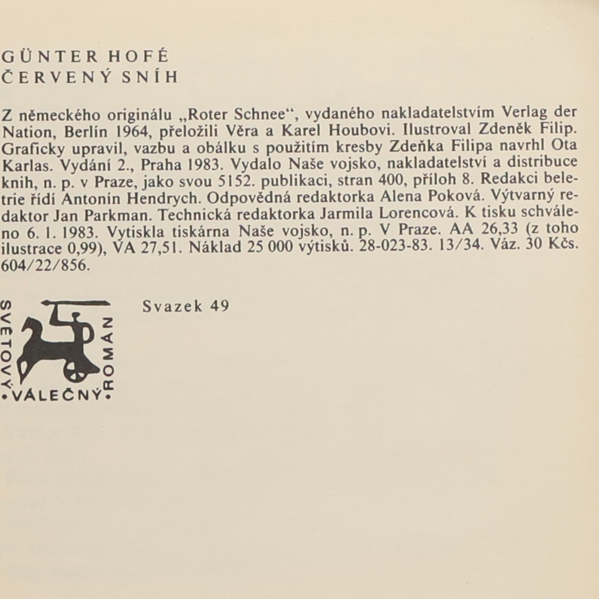 Günter Hofé Červený sníh