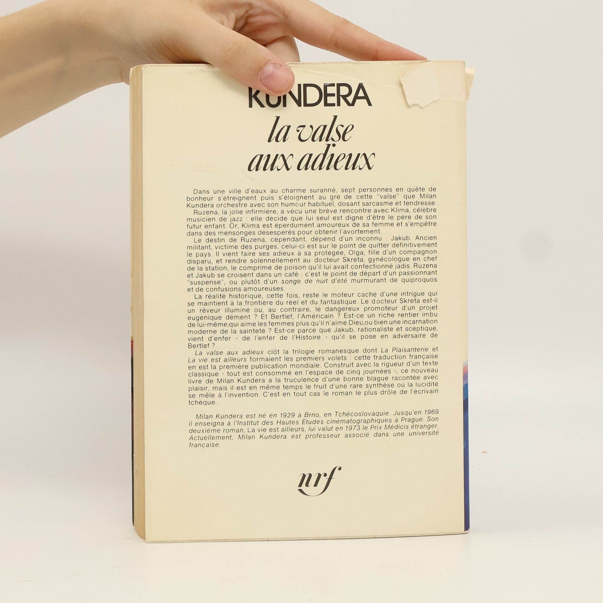 Milan Kundera La valse aux adieux
