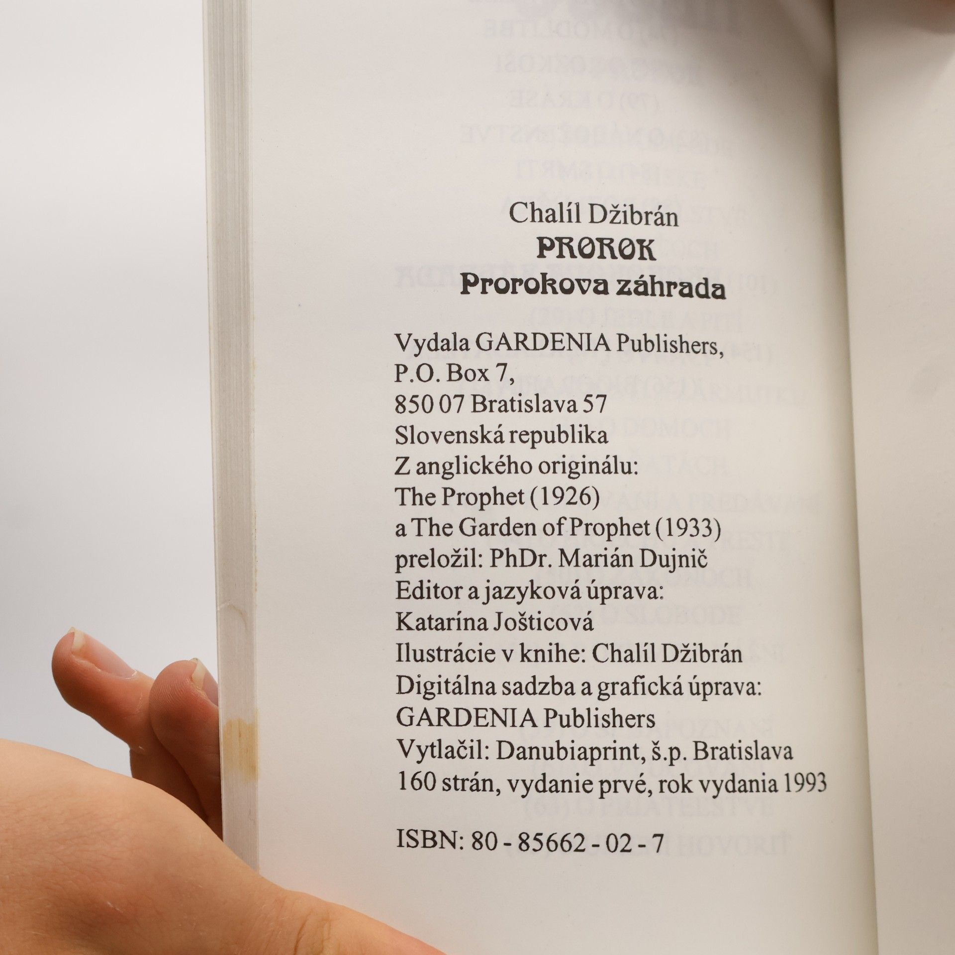 H̱alīl Ǧibrān Prorok. Prorokova záhrada