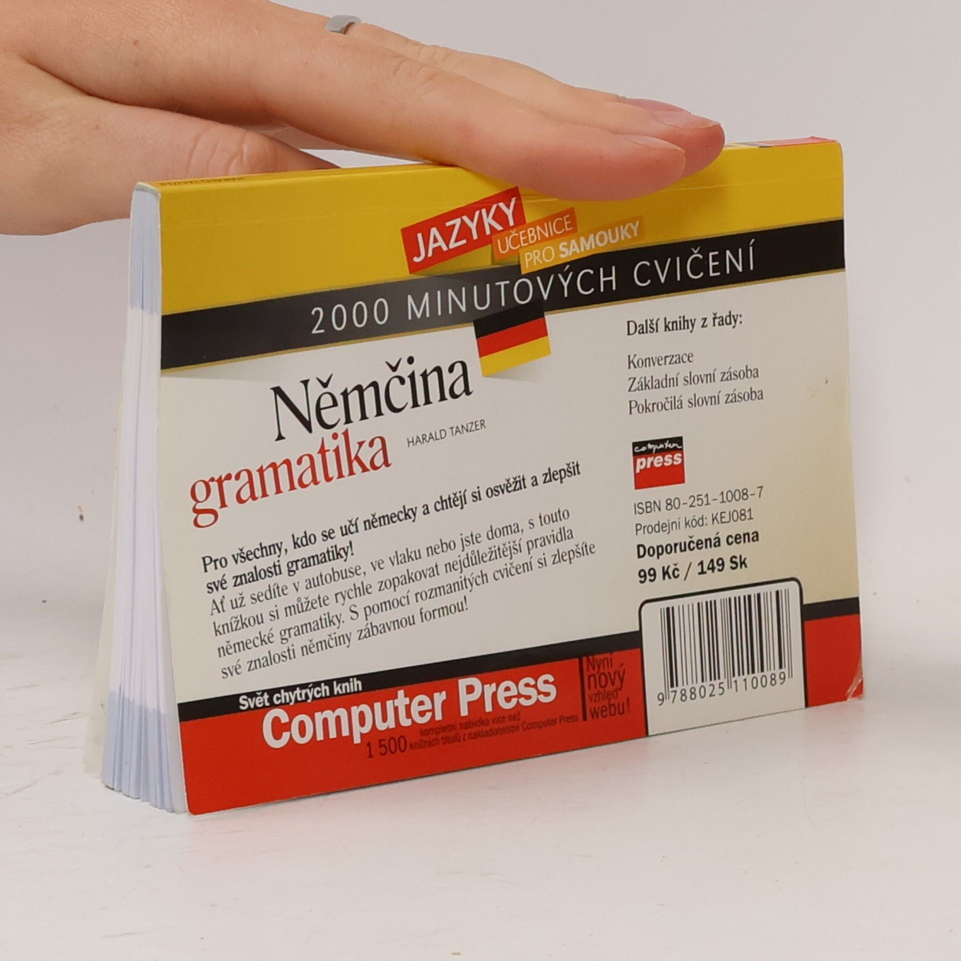 Harald Tanzer Němčina-gramatika,tréninková kniha do kapsy