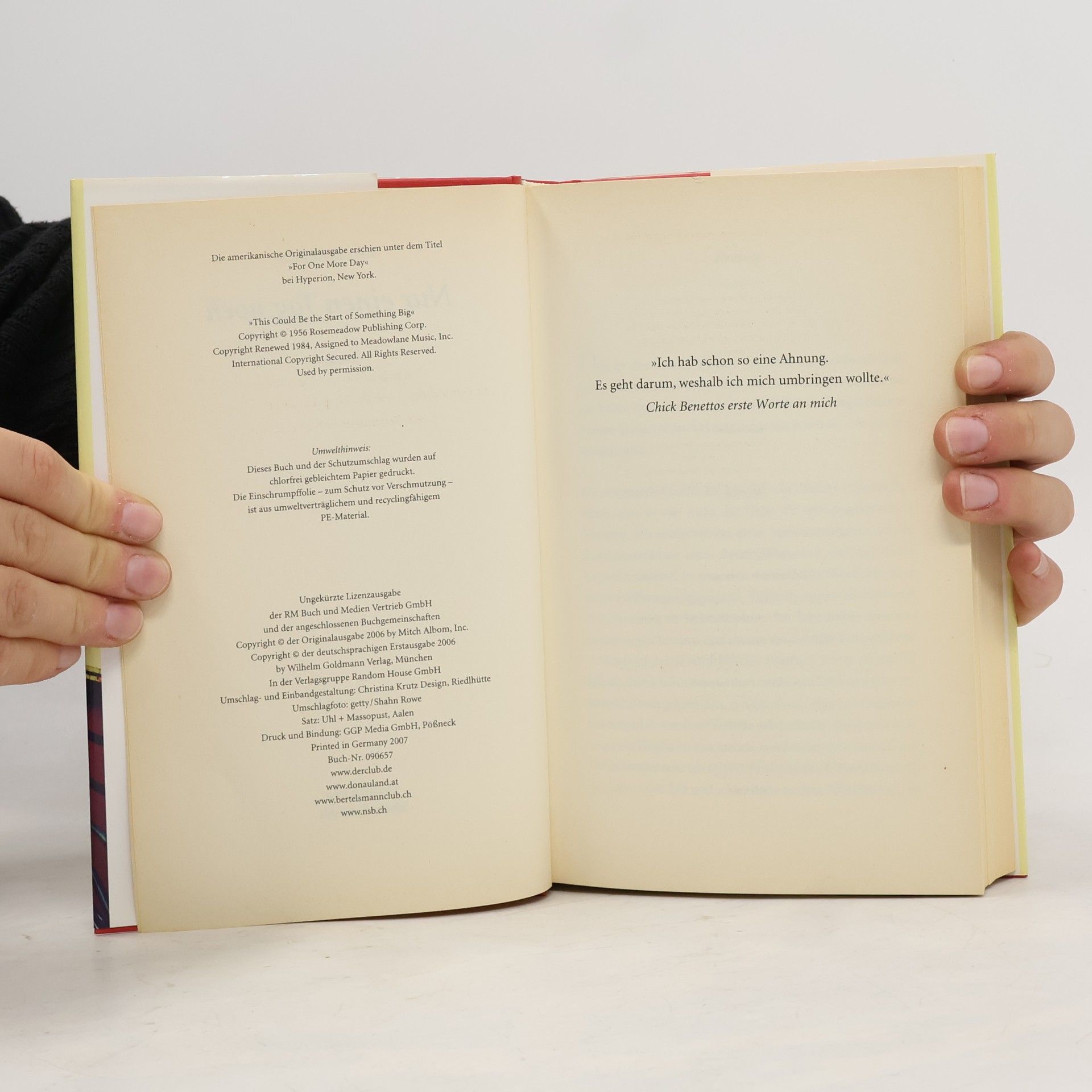 Mitch Albom Nur einen Tag noch