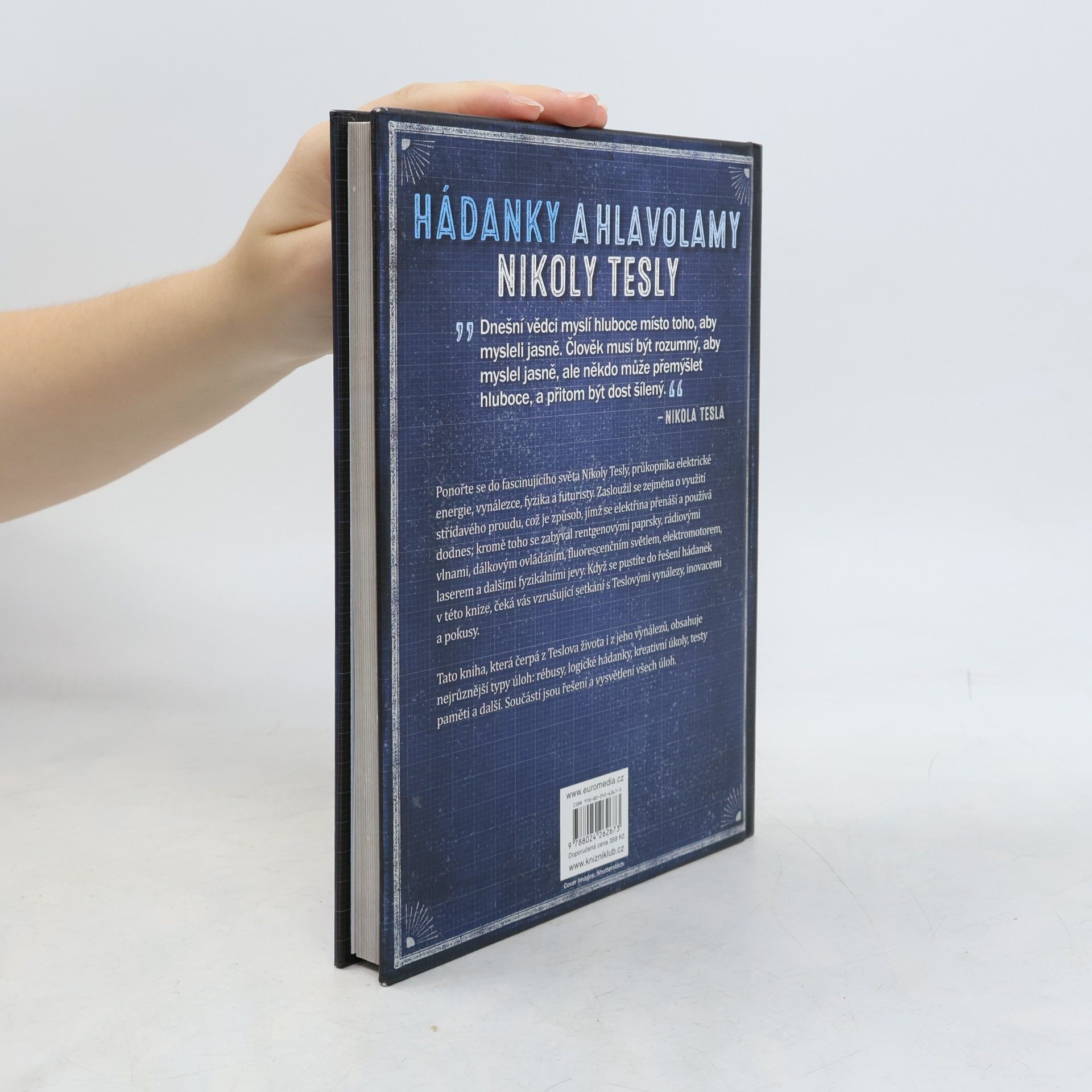 Eva Vlčková Hádanky a hlavolamy Nikoly Tesly. Elektrizující sbírka úloh, šifer a hádanek