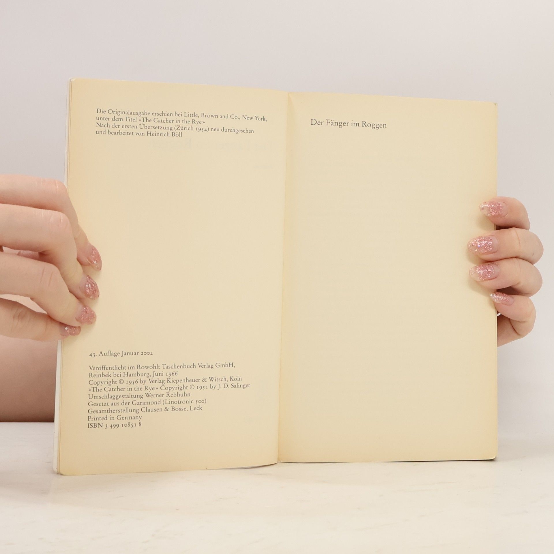J. D. Salinger Der Fänger im Roggen