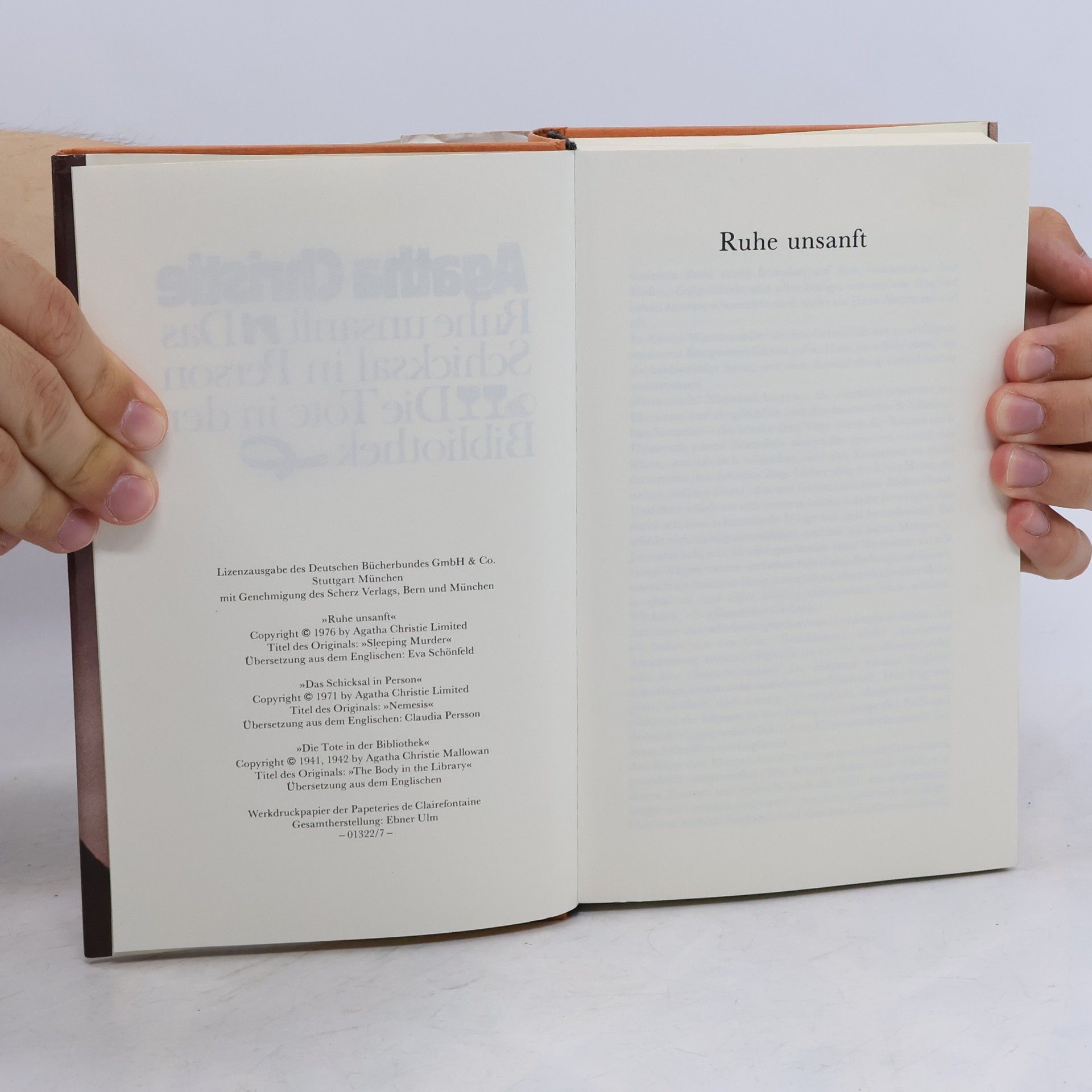 Agatha Christie Ruhe unsanft; Das Schicksal in Person; Die Tote in der Bibliothek