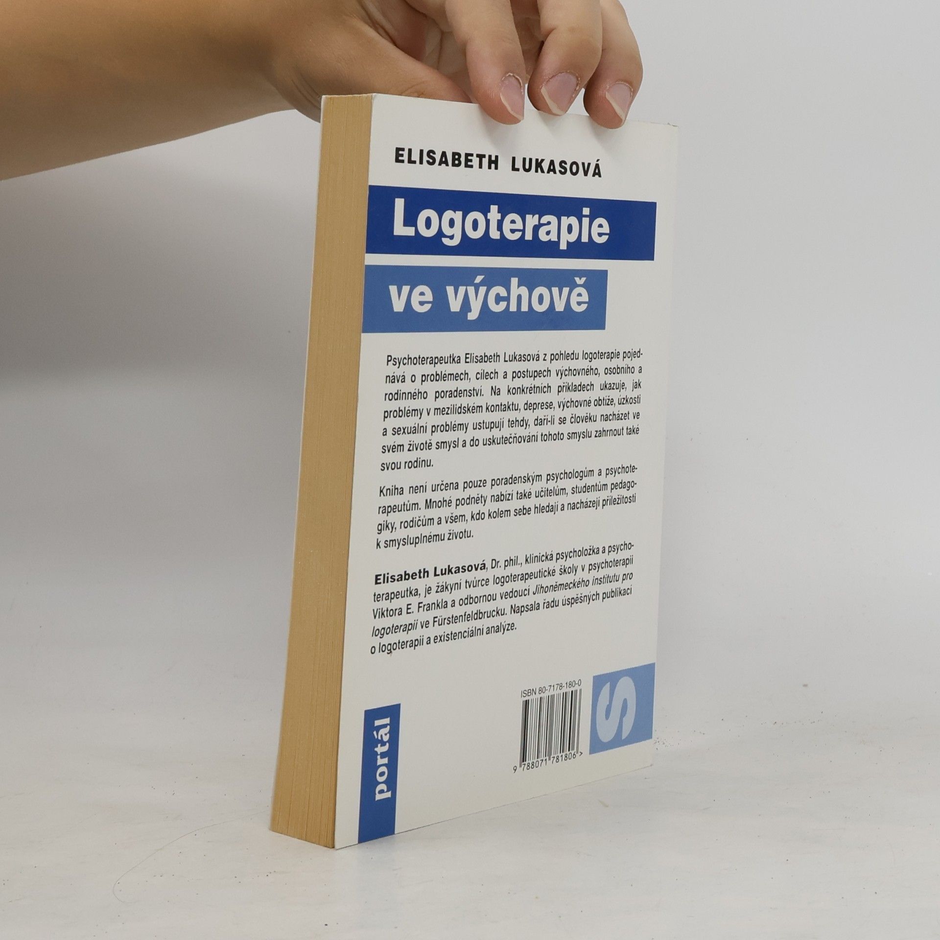 Elisabeth Lukas Logoterapie ve výchově