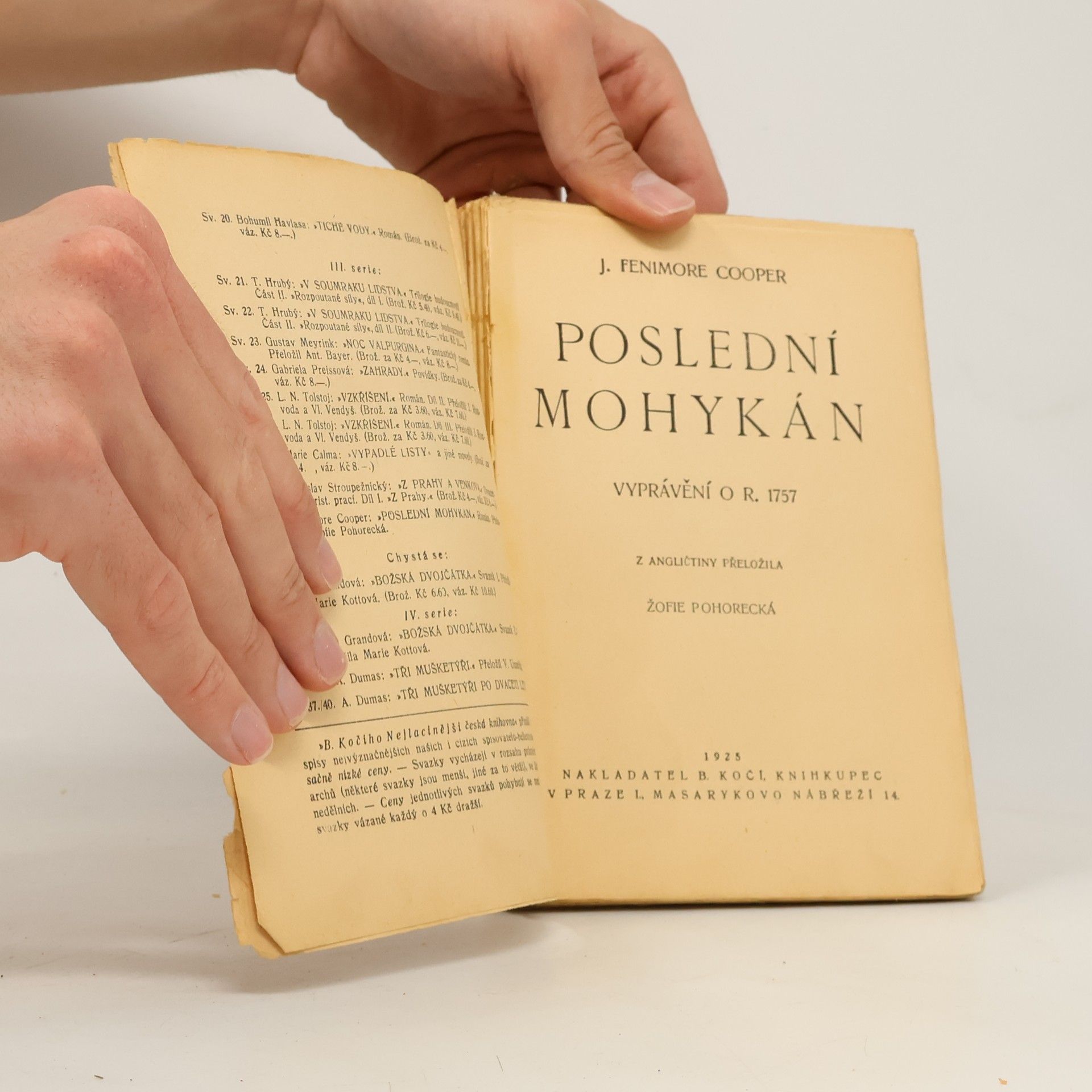 J. Fenimore Cooper Poslední Mohykán