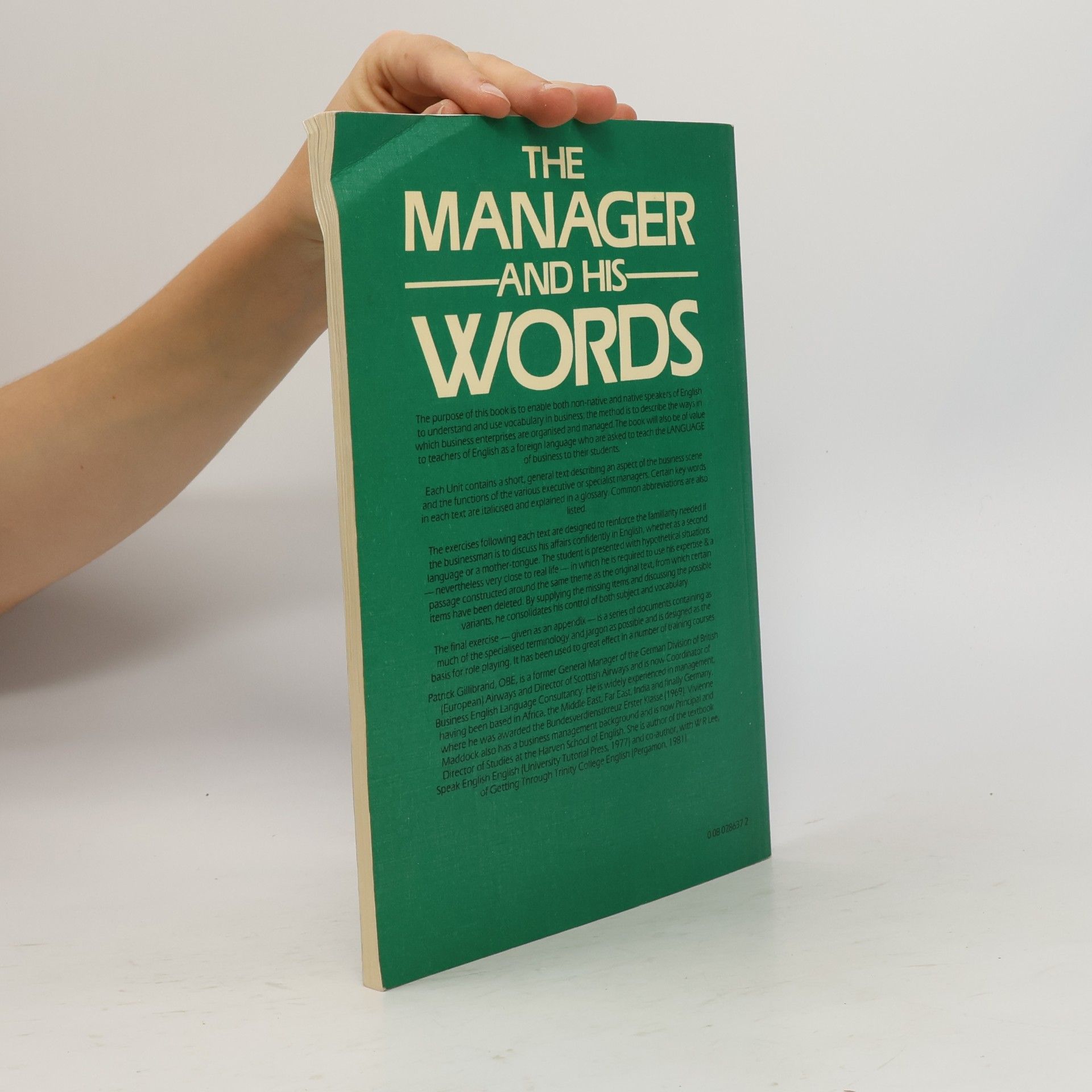 Patrick Gillibrand Pergamon Institute of English (Oxford): The Manager and His Words