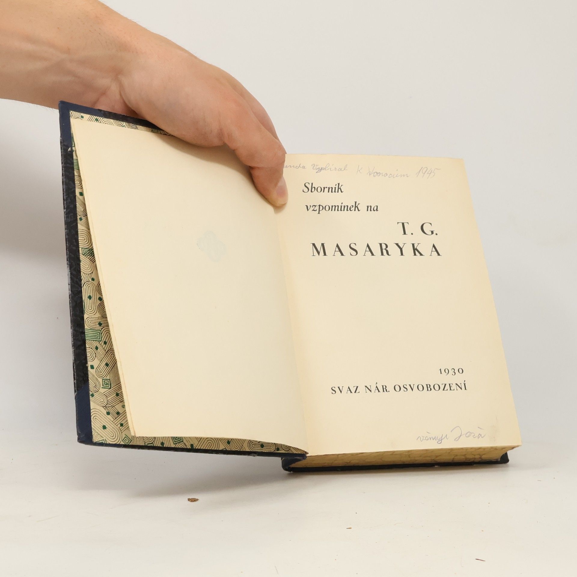 Prokop Maxa Sborník vzpomínek na T.G. Masaryka