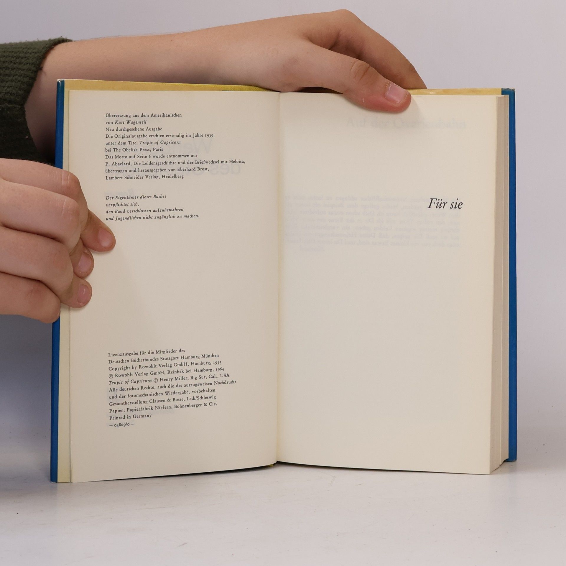 Henry Miller Wendekreis des Steinbocks