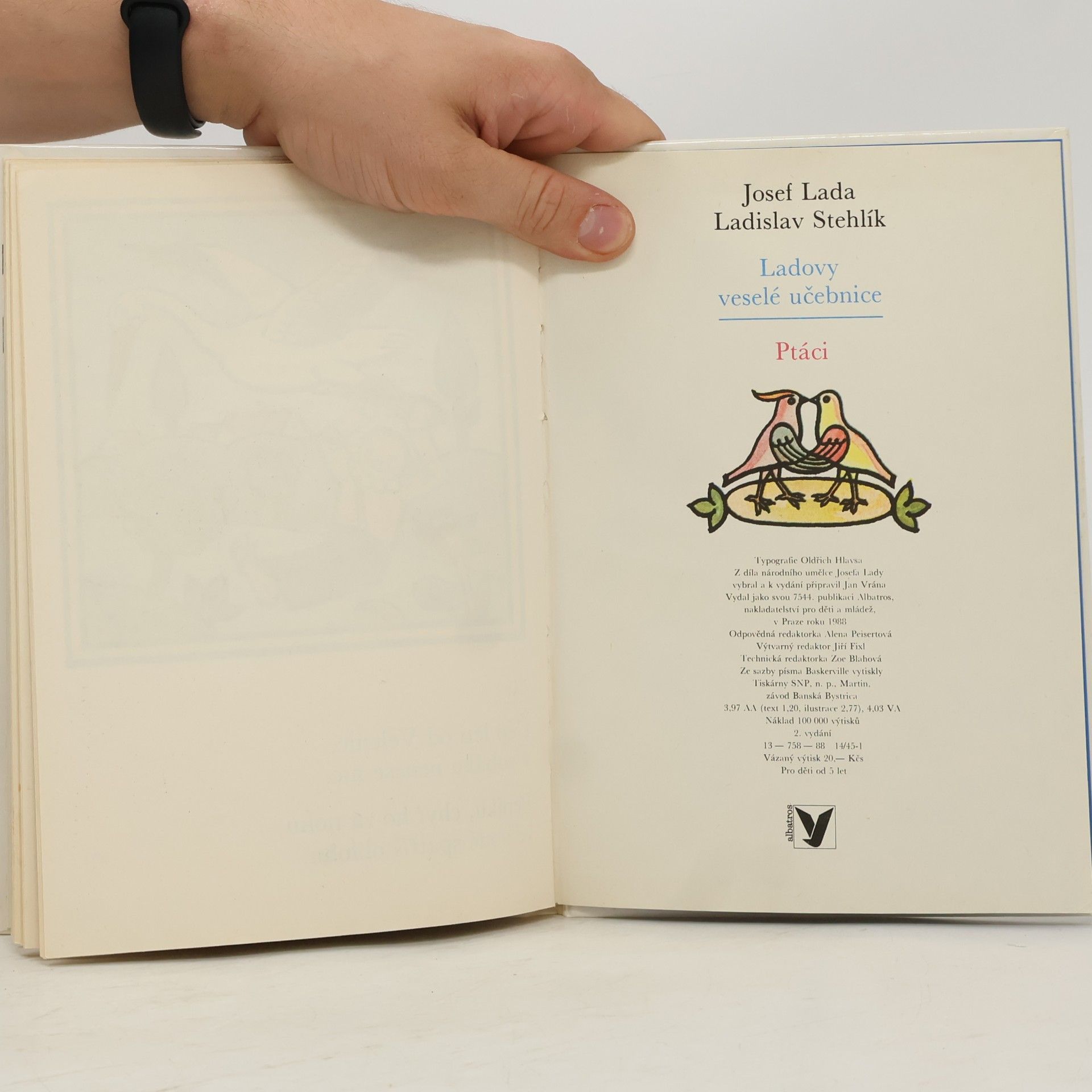 Josef Lada Ladovy veselé učebnice. Ptáci