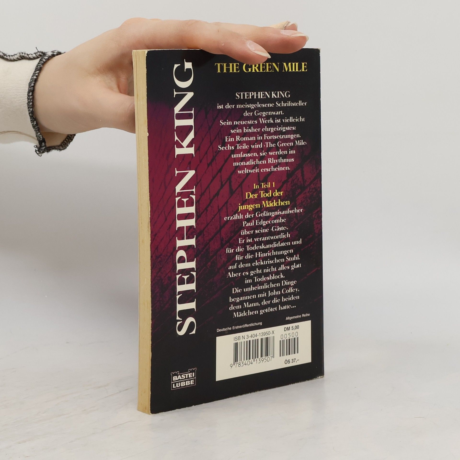 Stephen King The Green Mile, Teil 1: Der Tod Der Jungen Madchen