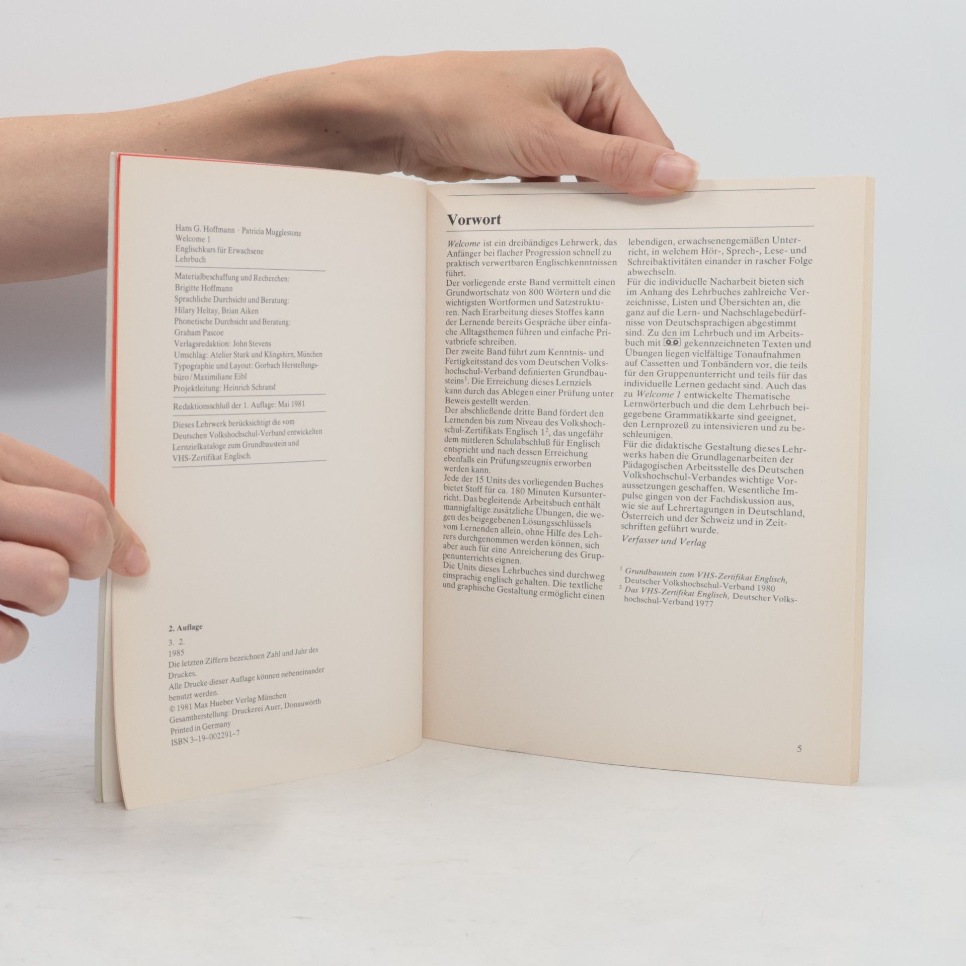 Hans G. Hoffman Welcome 1. Lehrbuch