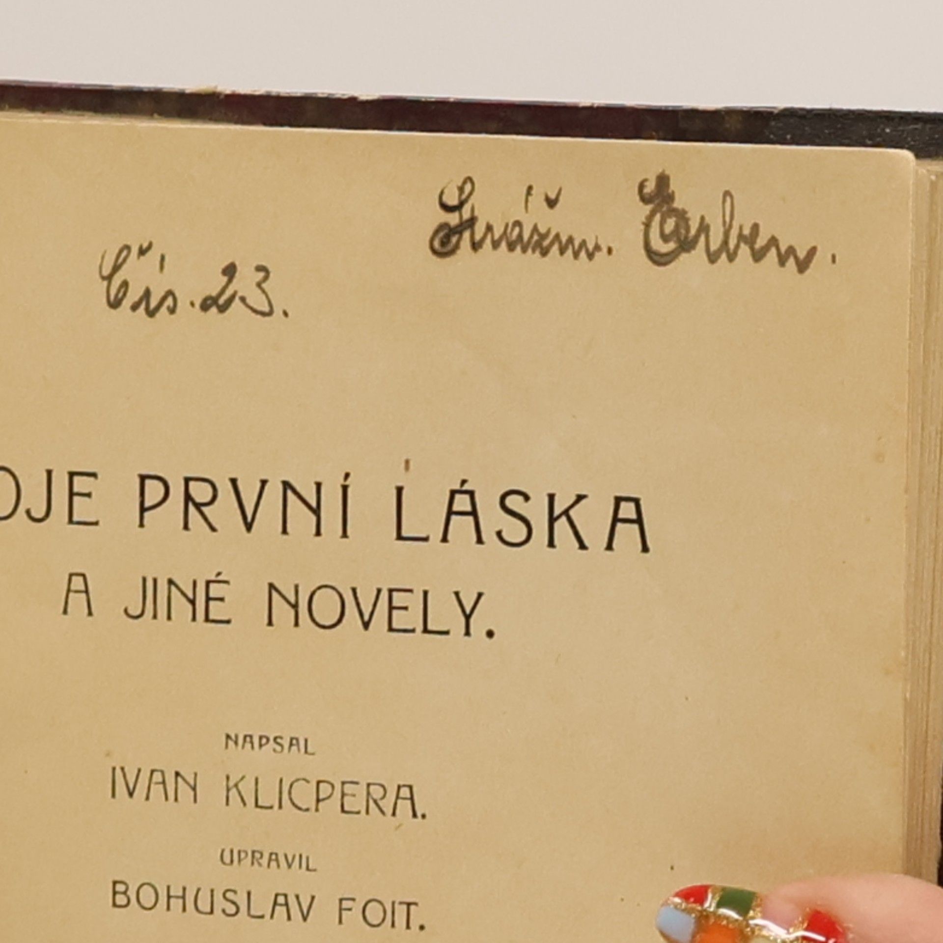 Ivan Klicpera Moje první láska a jiné povídky