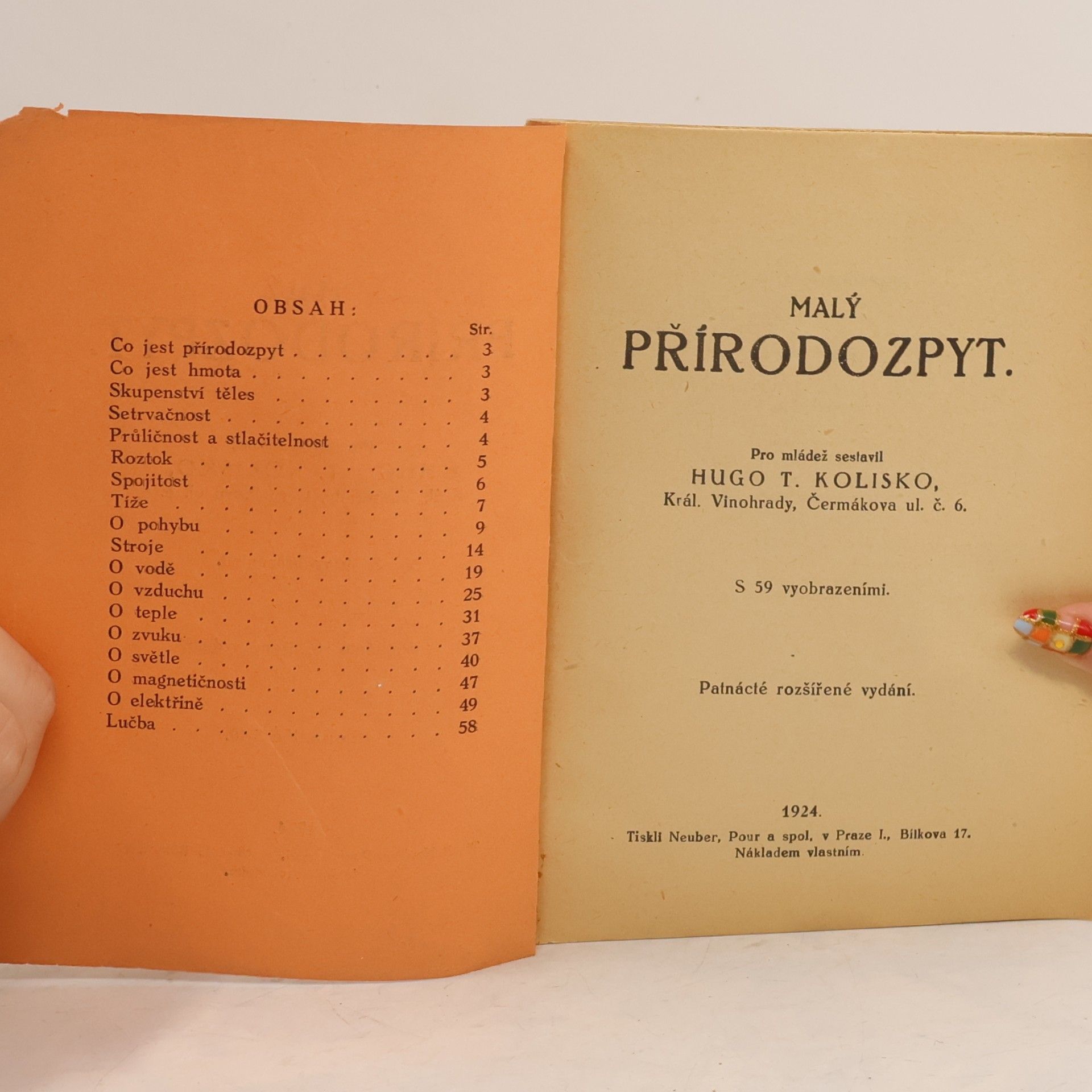 Hugo Theodor Kolisko Malý přirodozpyt