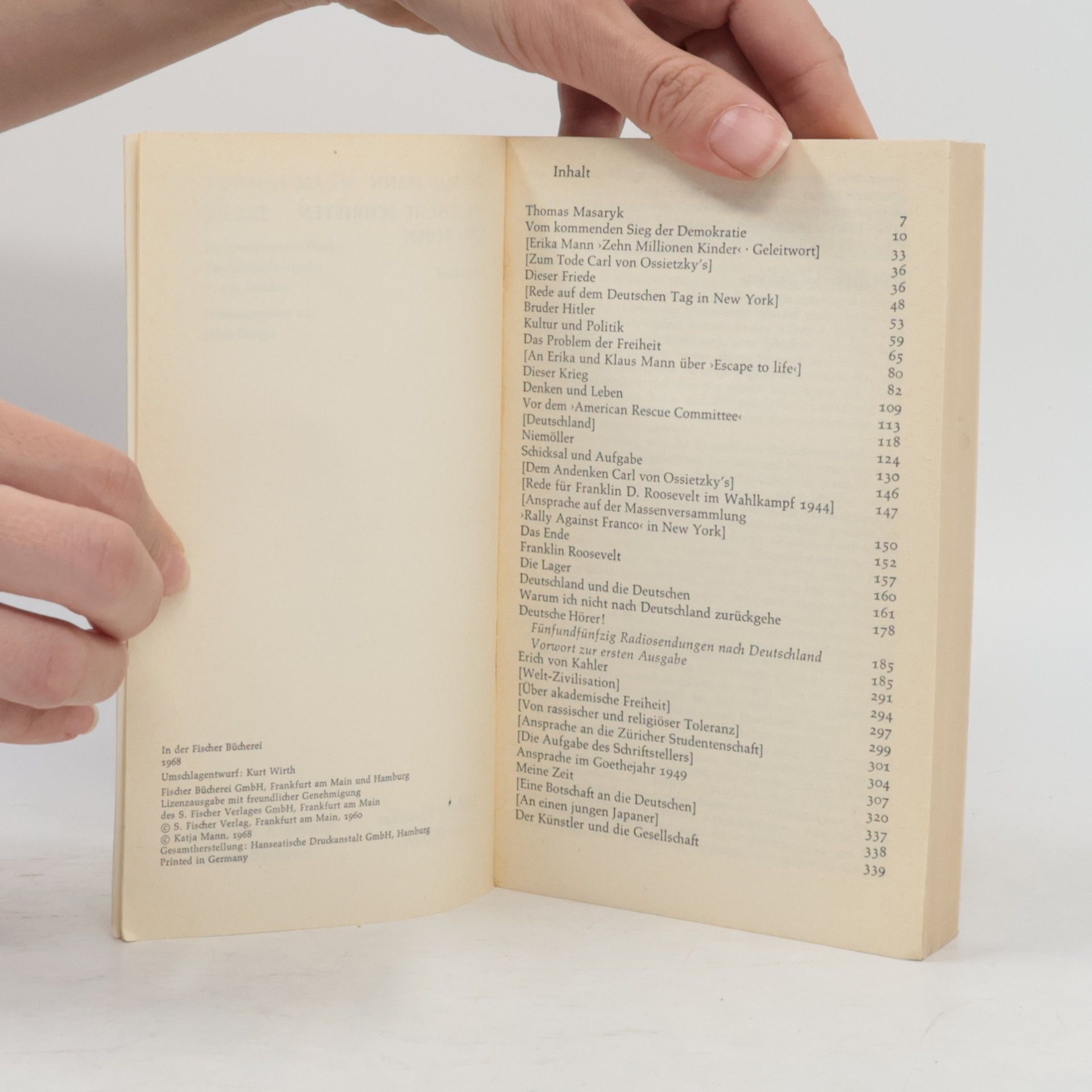 Thomas Mann Politische Schriften und Reden 3