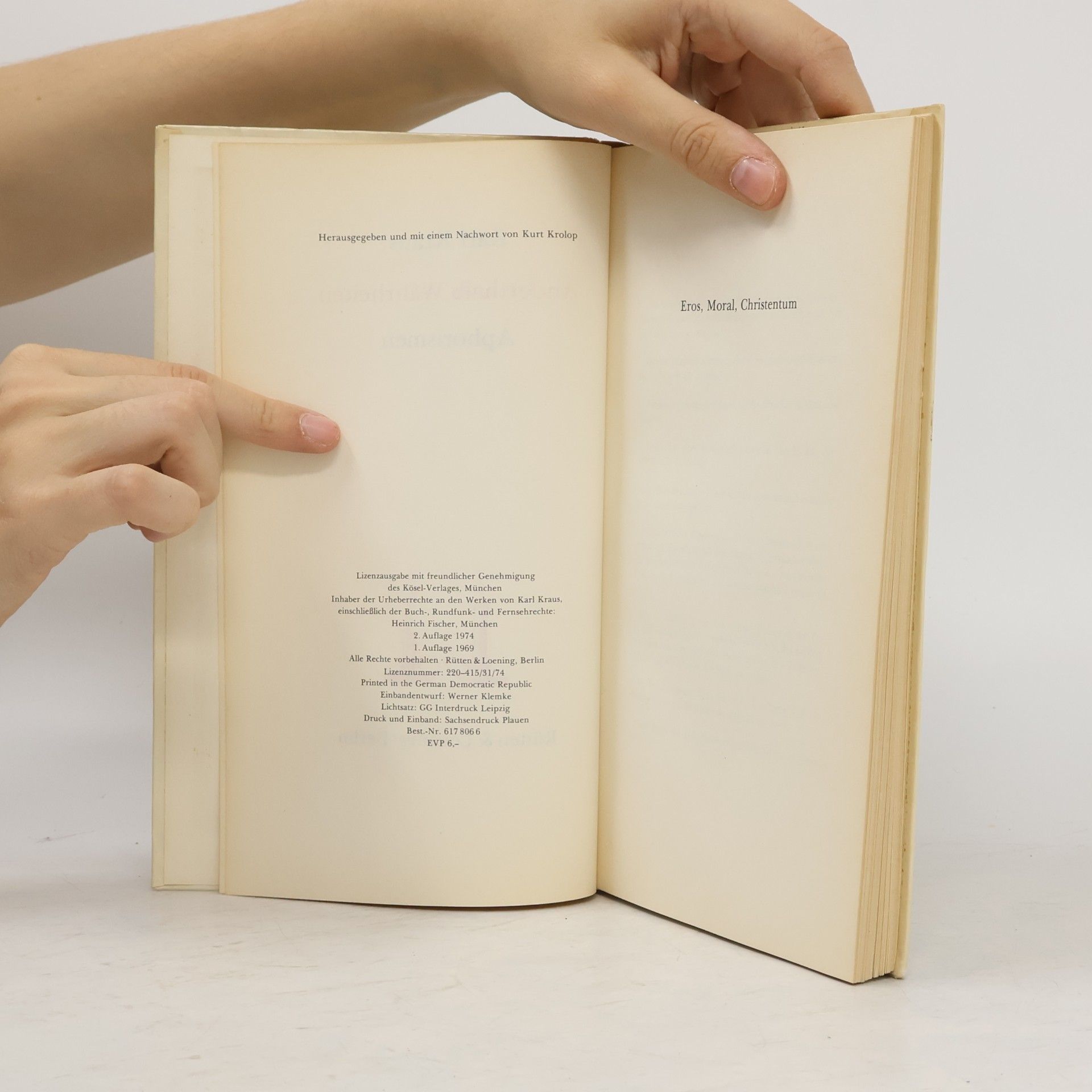 Karl Kraus Anderthalb Wahrheiten. Aphorismen
