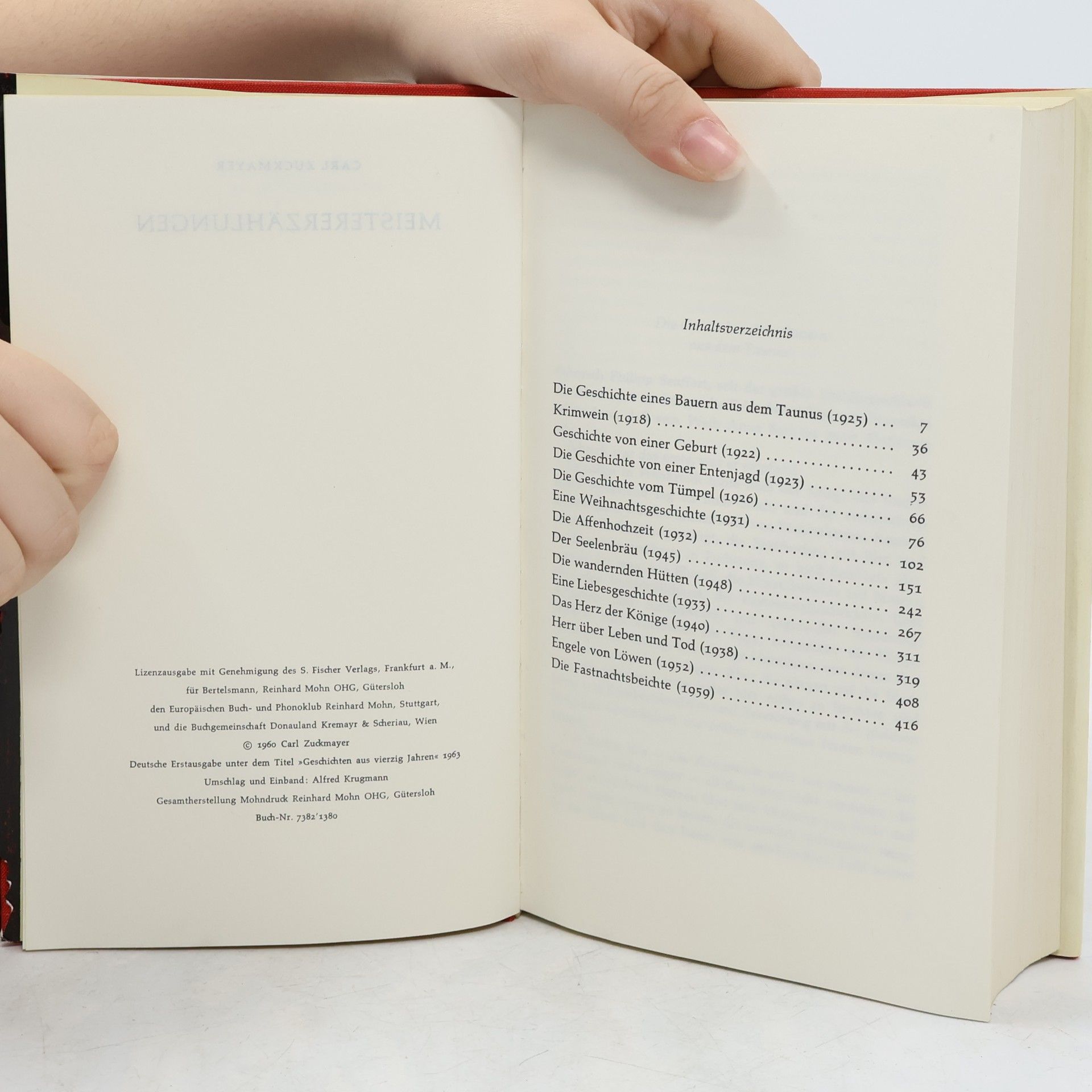 Carl Zuckmayer Meister-Erzählungen