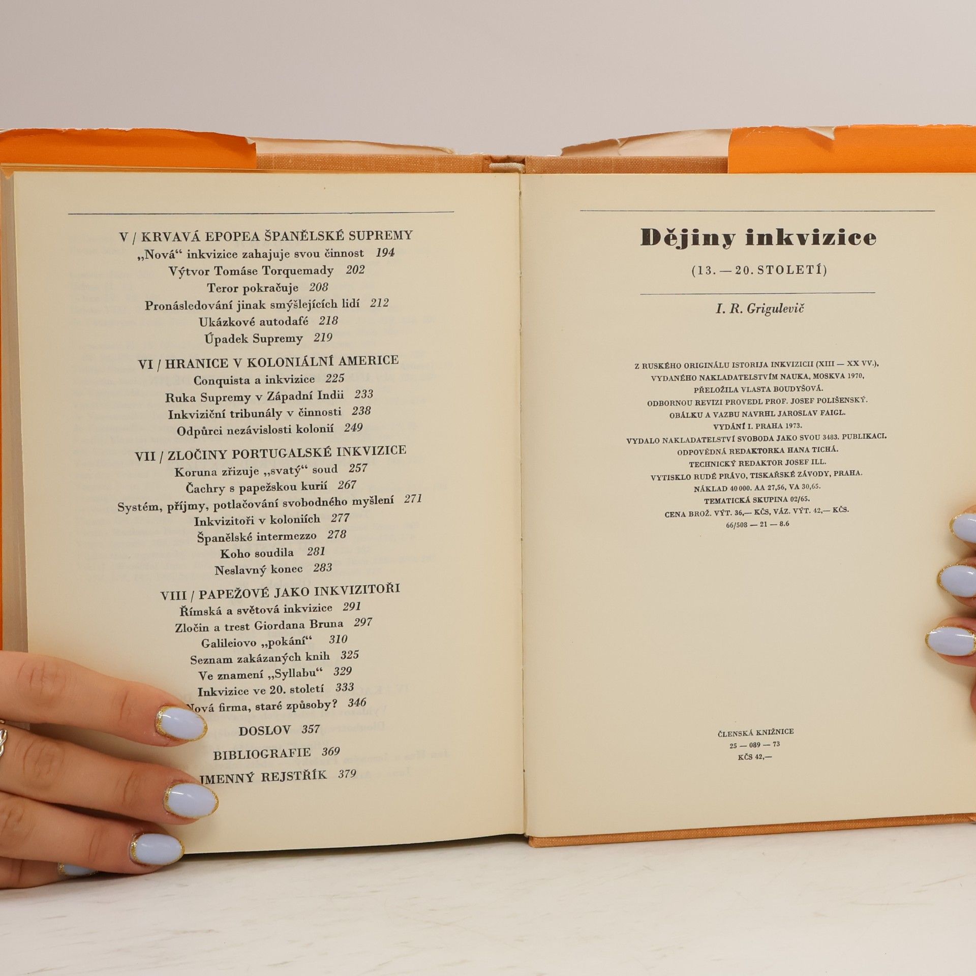 I. R. Grigulevič Dějiny inkvizice