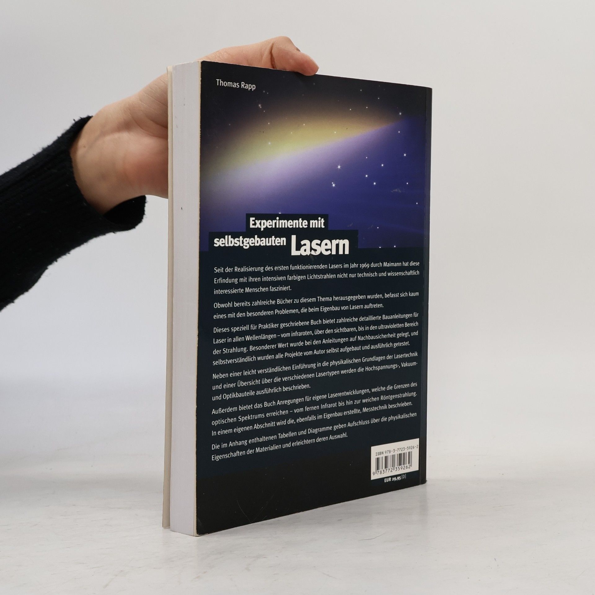 Thomas Rapp Franzis Experimente: Experimente mit selbstgebauten Lasern