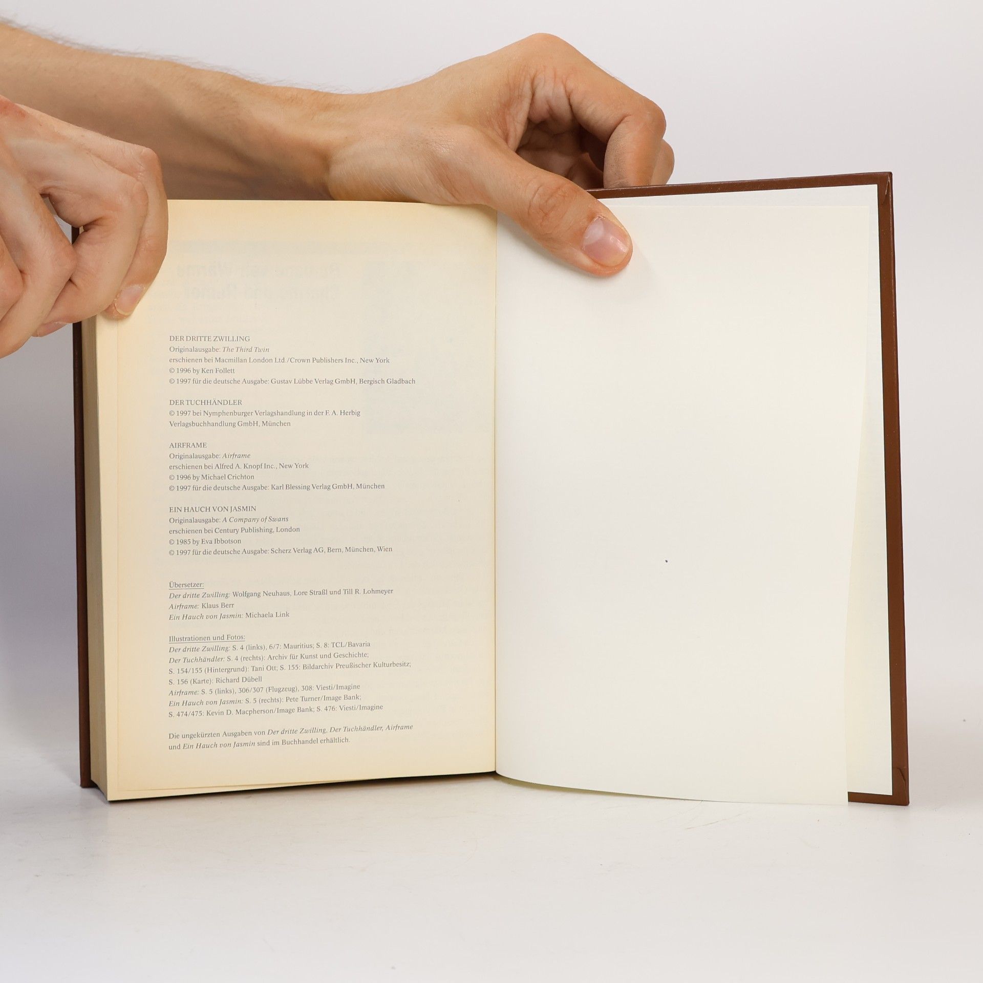 Autores varios Reader's Digest Auswahlbücher. Der dritte Zwilling, Der Tuchhändler, Airframe, Ein Hauch von Jasmin
