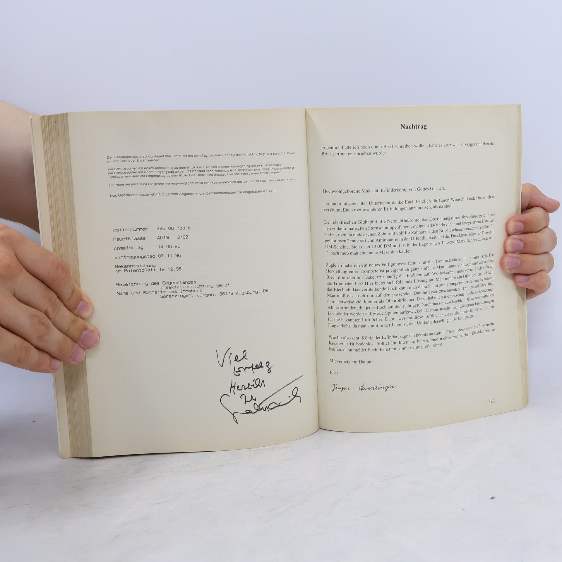 Jürgen Sprenzinger Lieber Meister Proper!