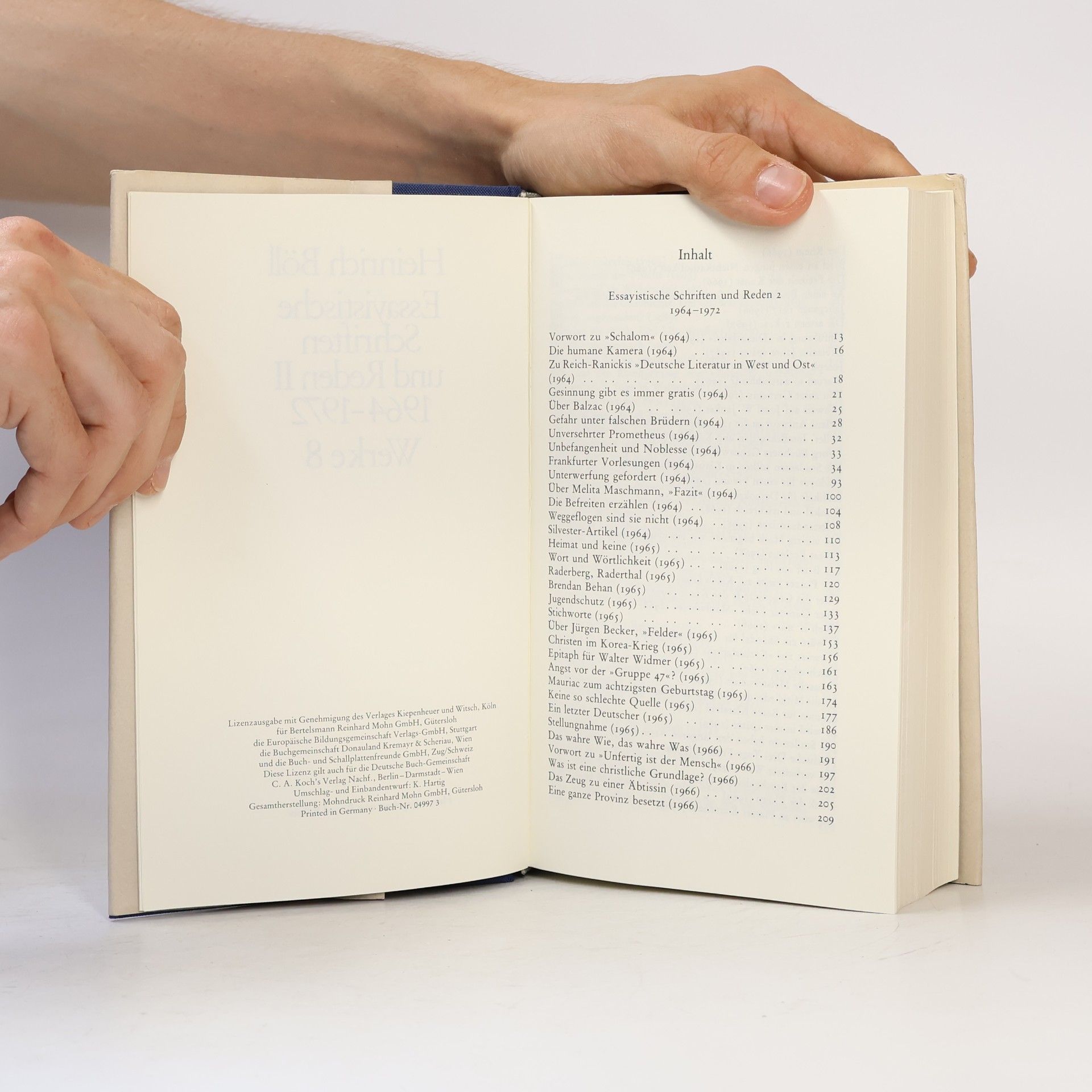 Heinrich Böll Essayistische Schriften und Reden II. 1964-1972