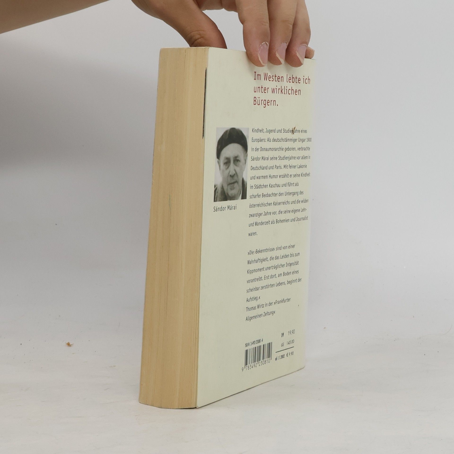 Sándor Márai Bekenntnisse eines Bürgers