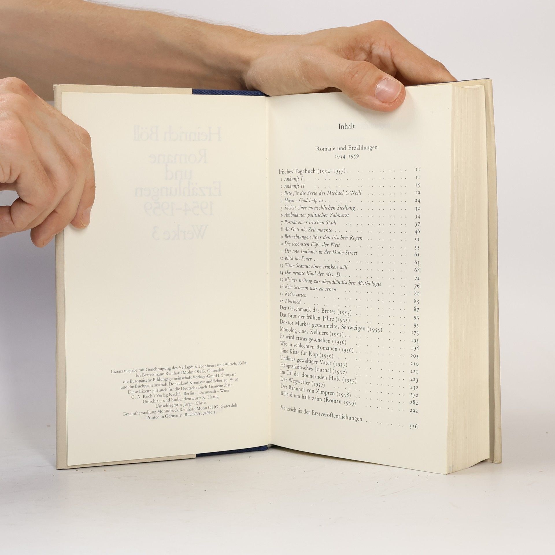 Heinrich Böll Romane und Erzählungen 1954 - 1959. Werke 3